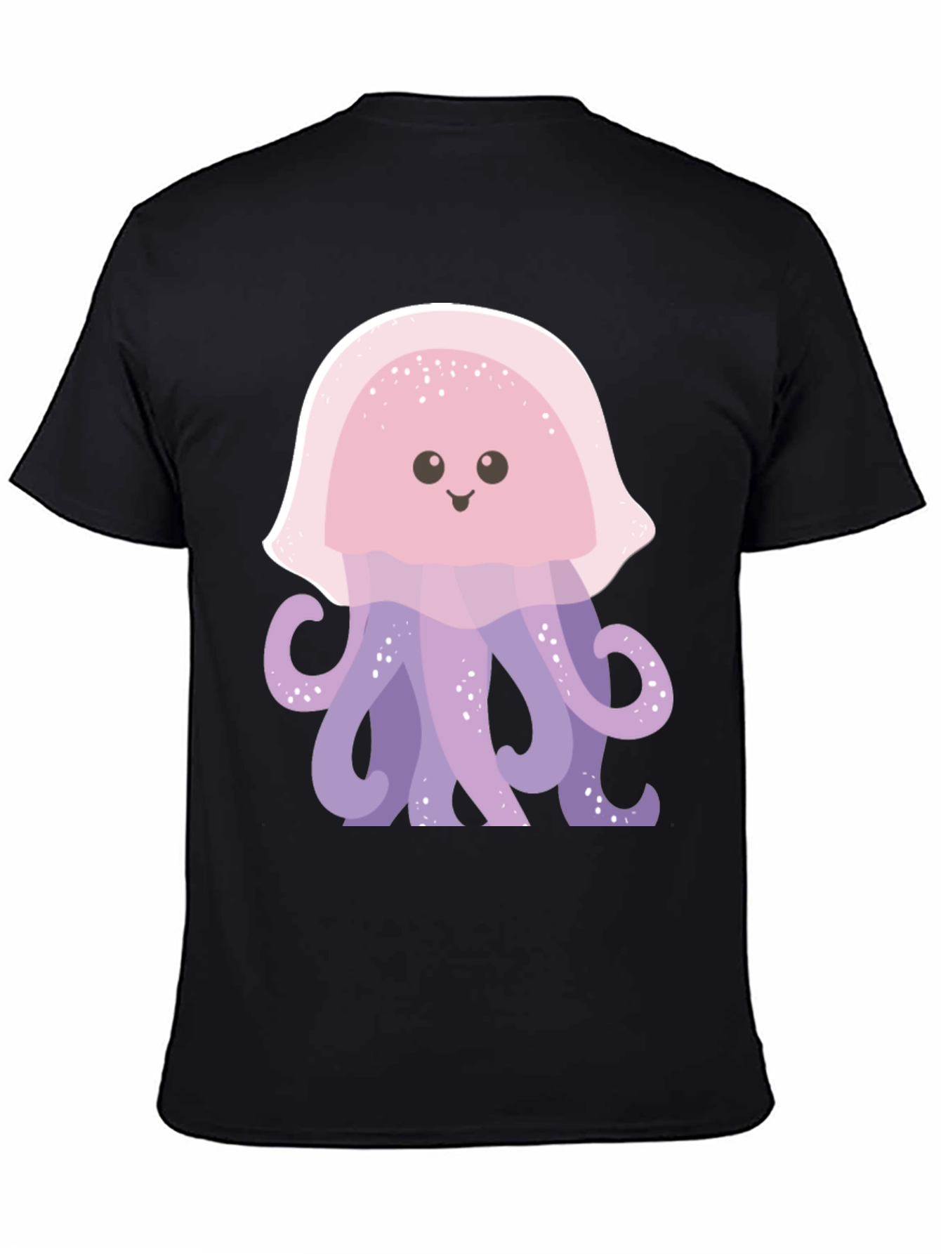 Cute Jellyfish Graphic Tee - Soft Black Cotton Shirt