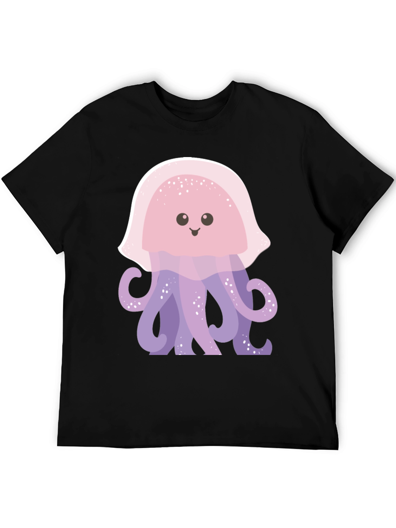 Cute Jellyfish Graphic Tee - Soft Black Cotton Shirt