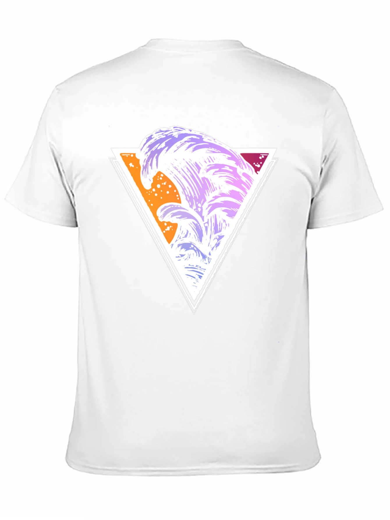 Abstract Wave Triangle Graphic Tee