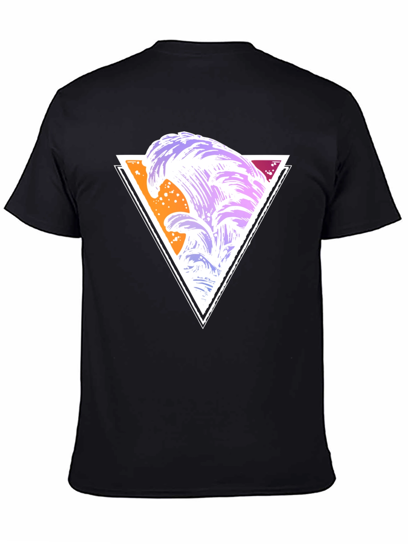 Abstract Wave Triangle Graphic Tee