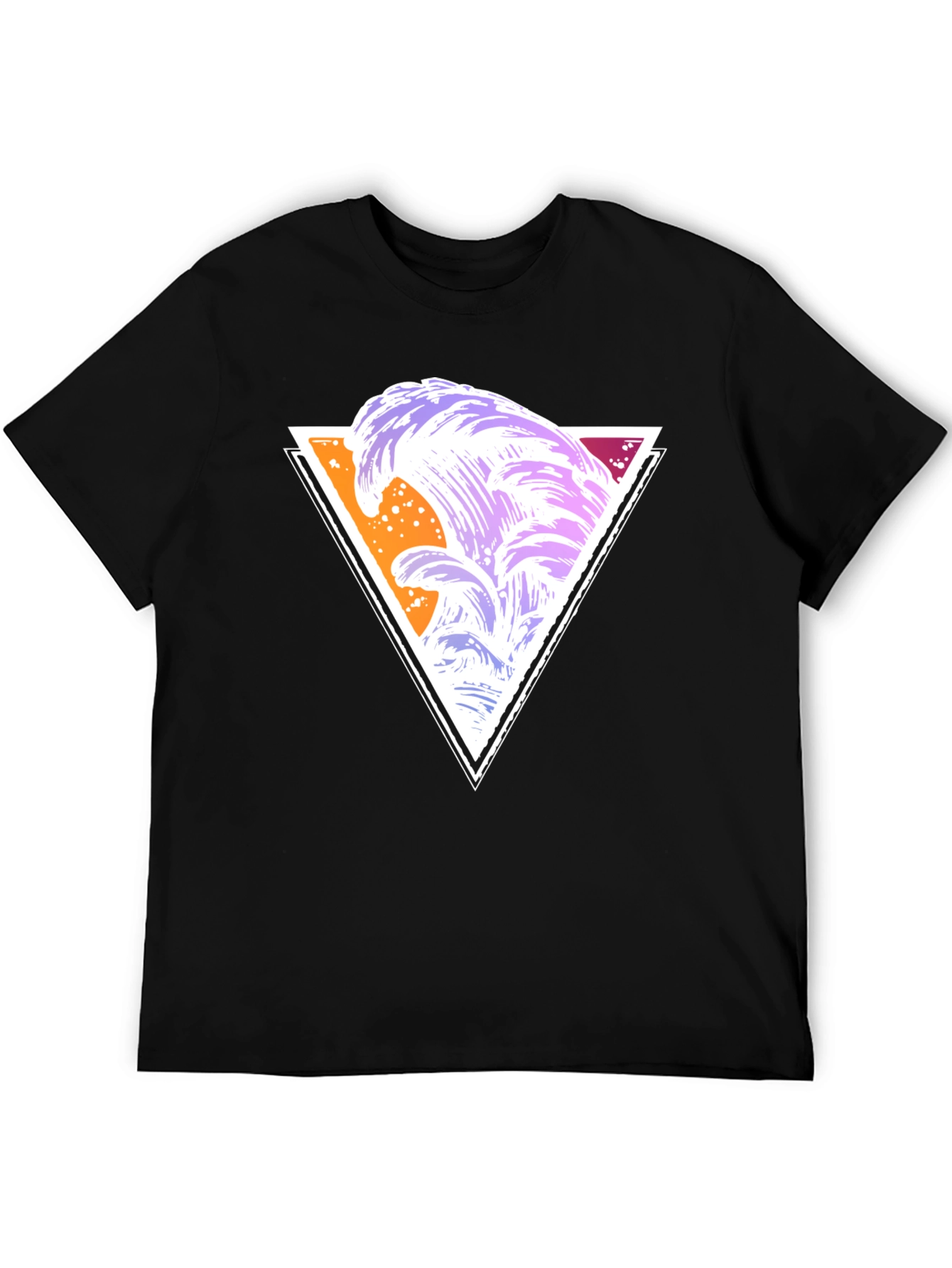 Abstract Wave Triangle Graphic Tee