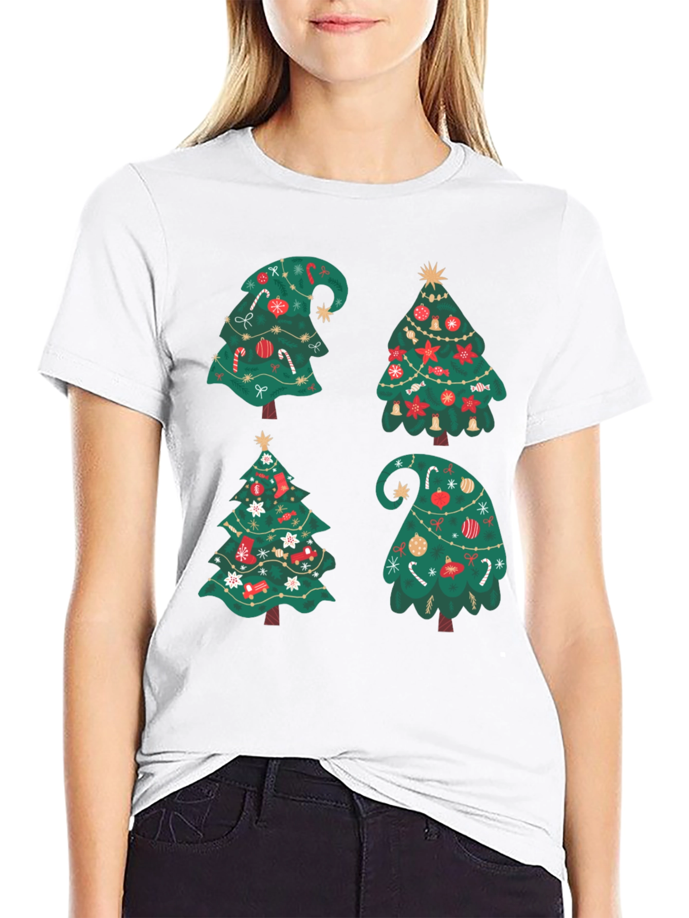 Festive Christmas Tree Graphic Tee - Holiday Cheer!