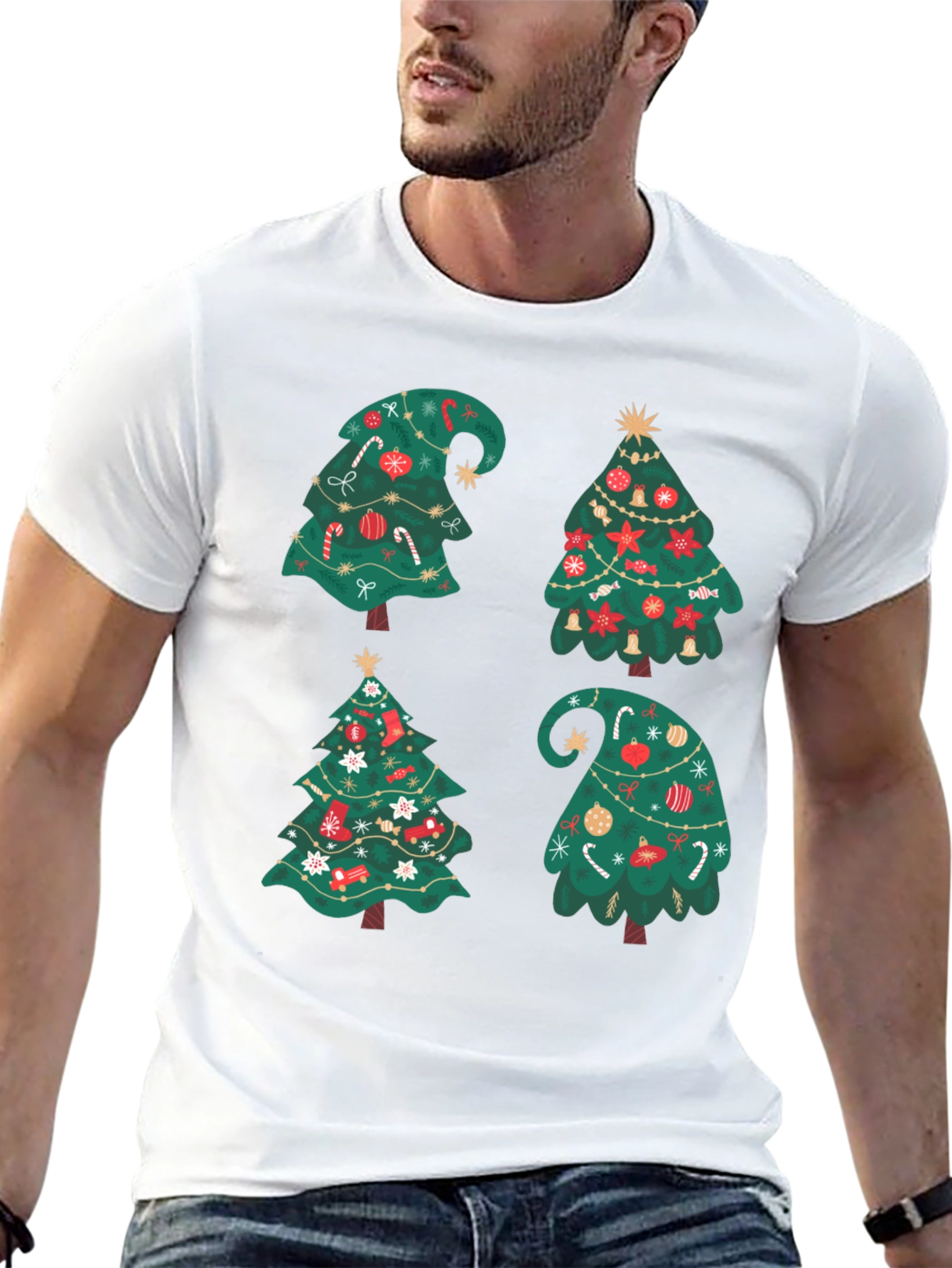 Festive Christmas Tree Graphic Tee - Holiday Cheer!