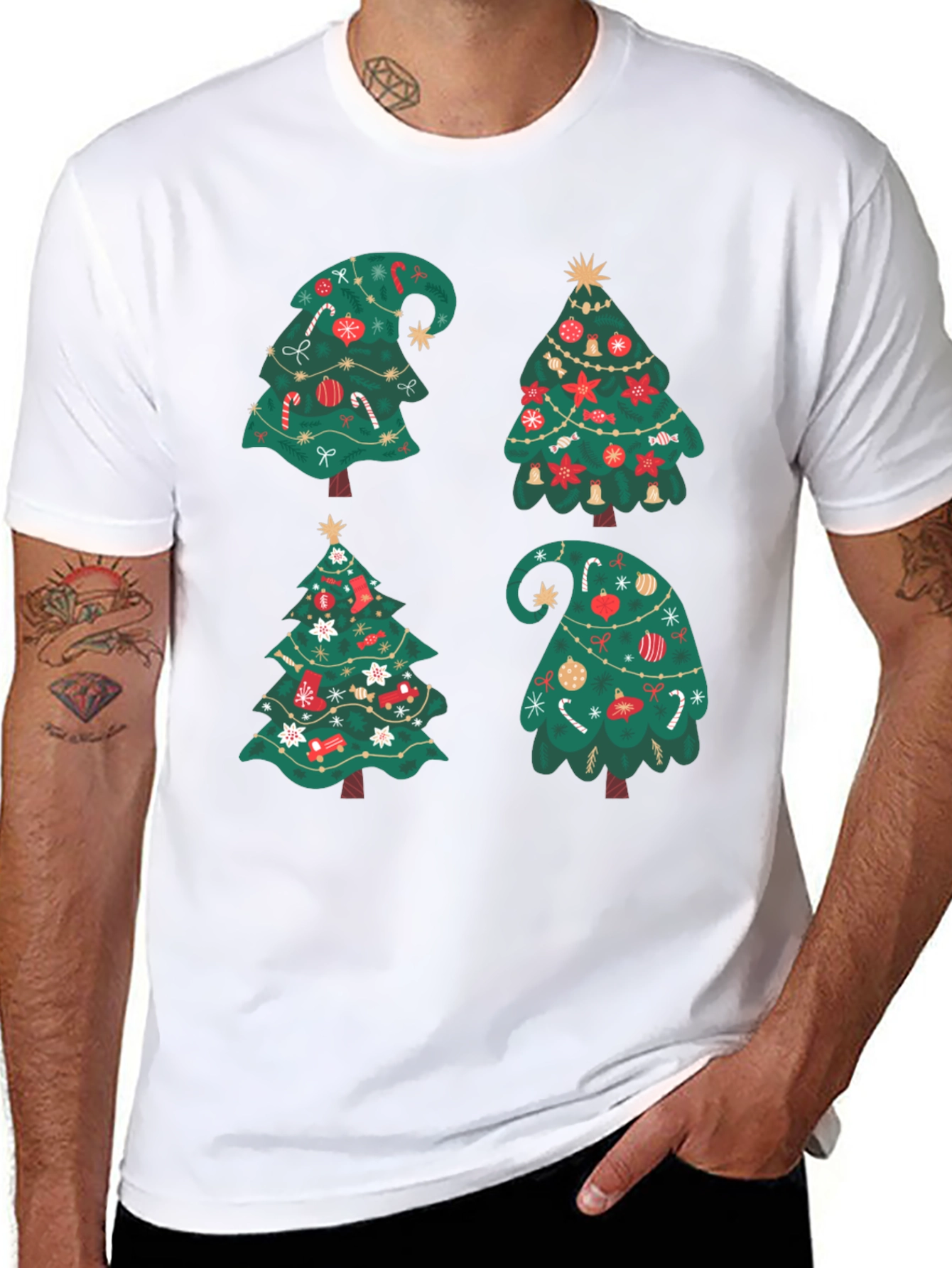 Festive Christmas Tree Graphic Tee - Holiday Cheer!