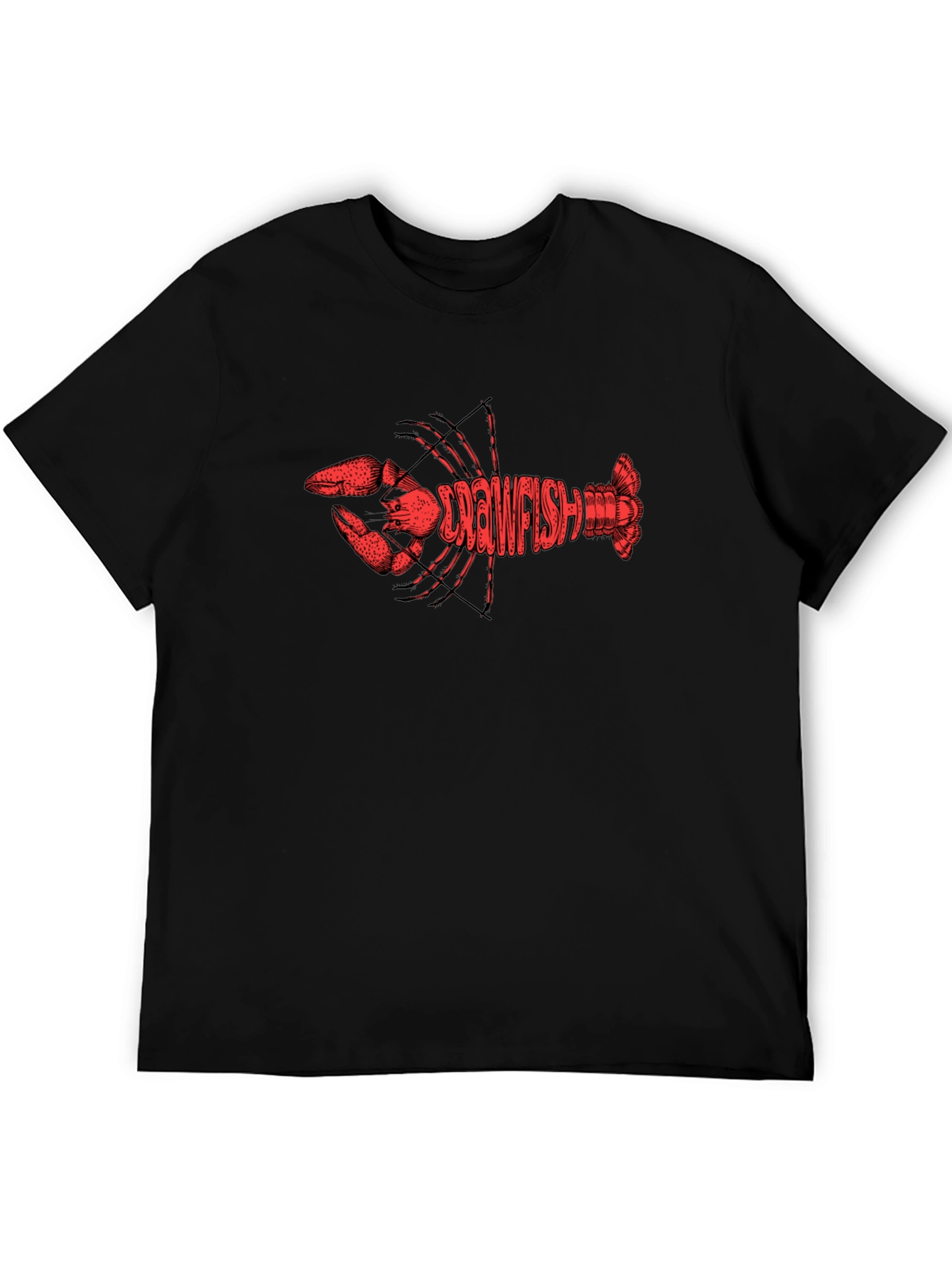 Crawfish Graphic Tee - Black Cotton T-Shirt