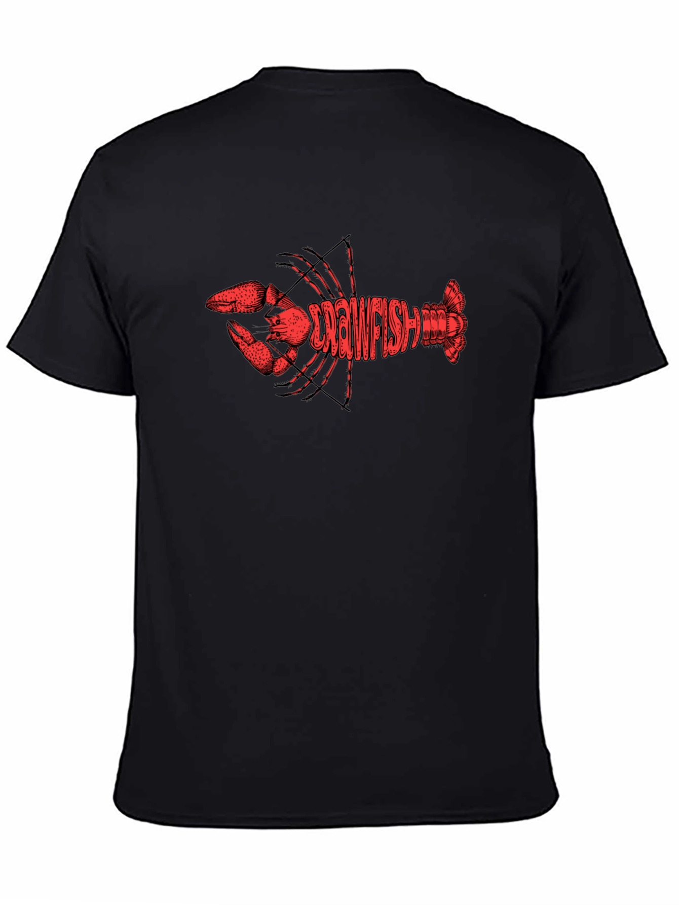 Crawfish Graphic Tee - Black Cotton T-Shirt