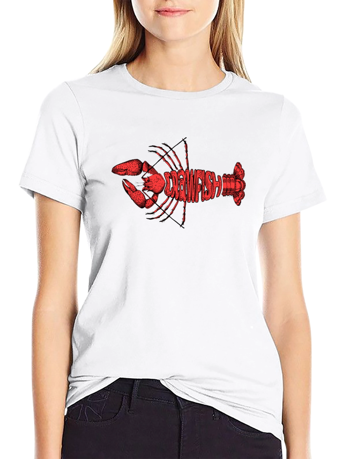 Crawfish Graphic Tee - Black Cotton T-Shirt