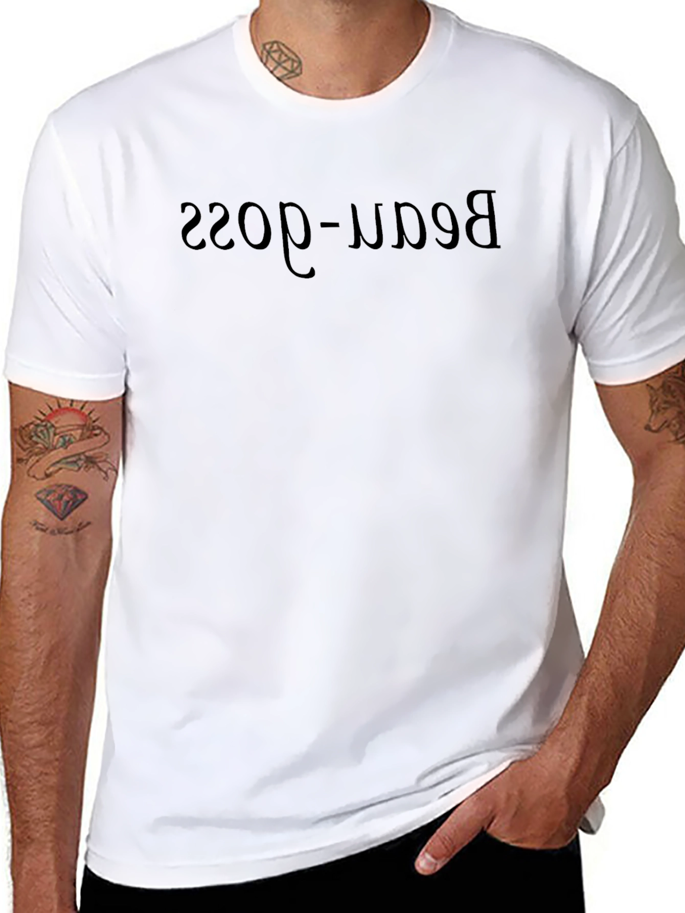 Funny Bean Boss Tee - Soft Cotton Casual T-Shirt