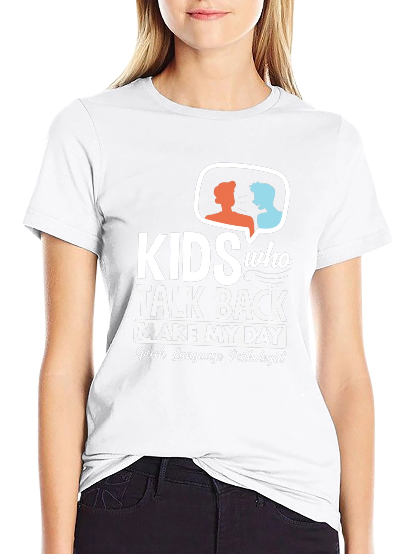 Kids Talk Back Speech Pathologist Black T-Shirt