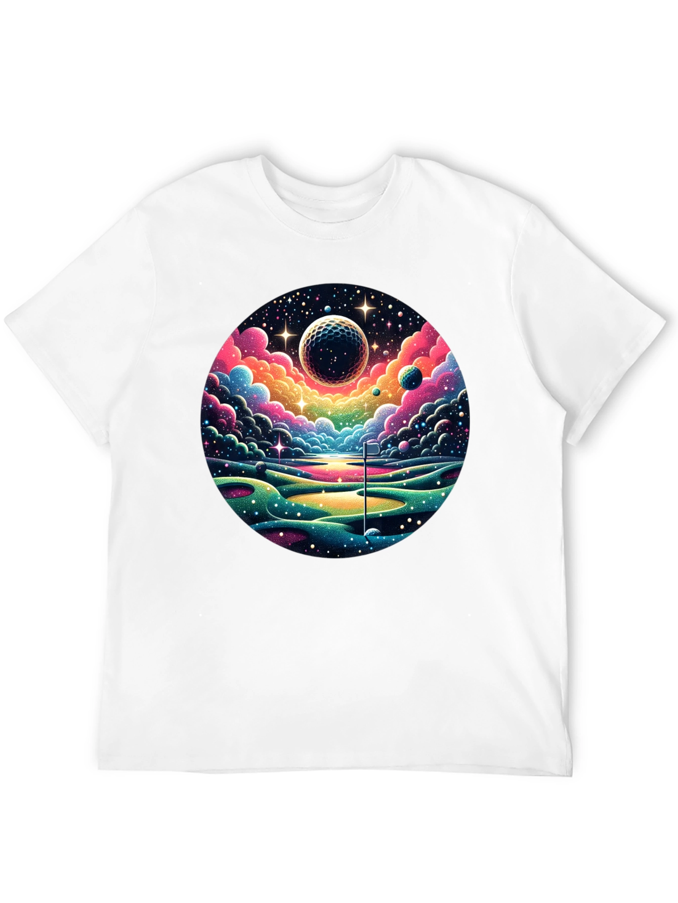 Cosmic Golf T-Shirt - Unique Space Design