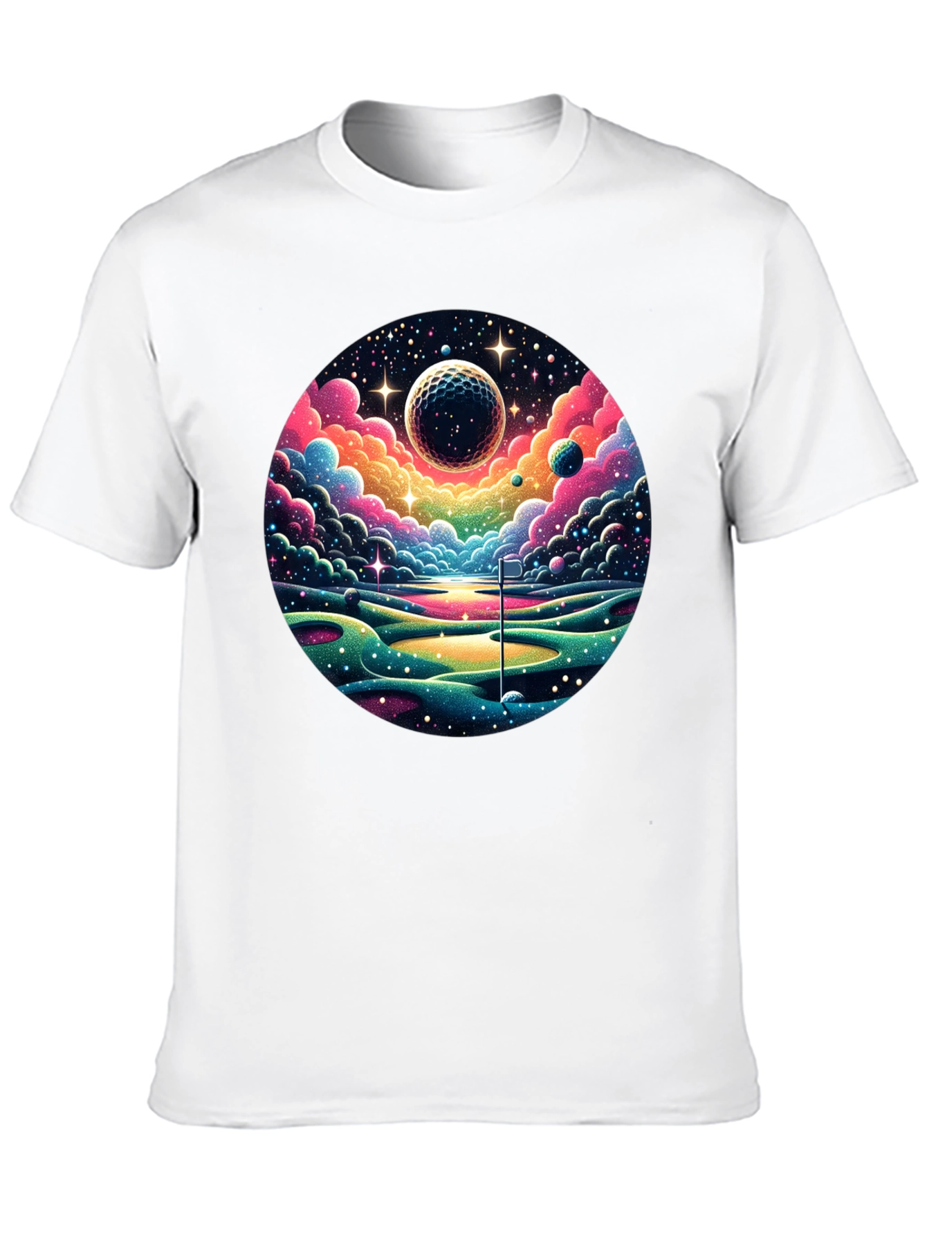 Cosmic Golf T-Shirt - Unique Space Design