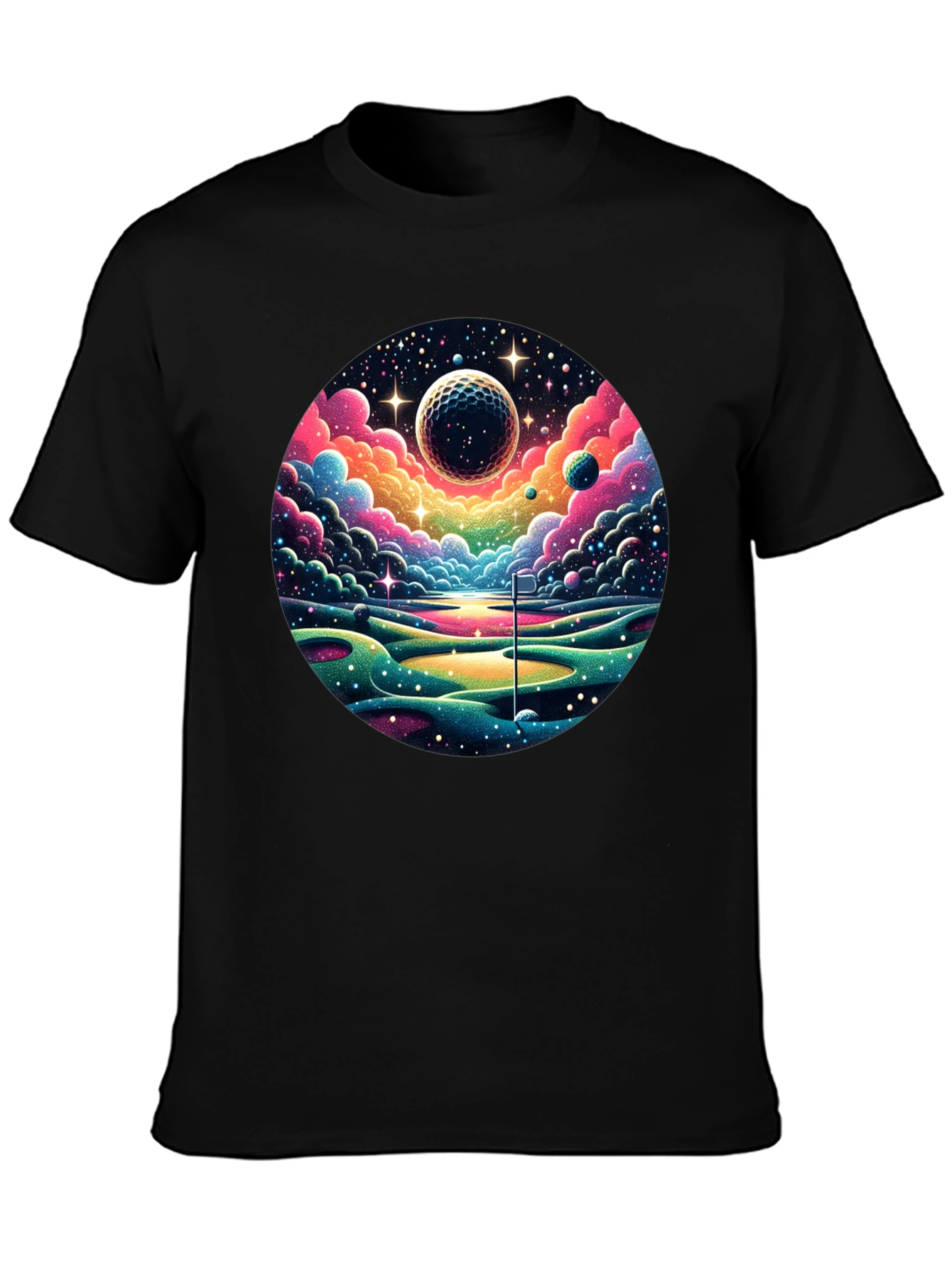 Cosmic Golf T-Shirt - Unique Space Design