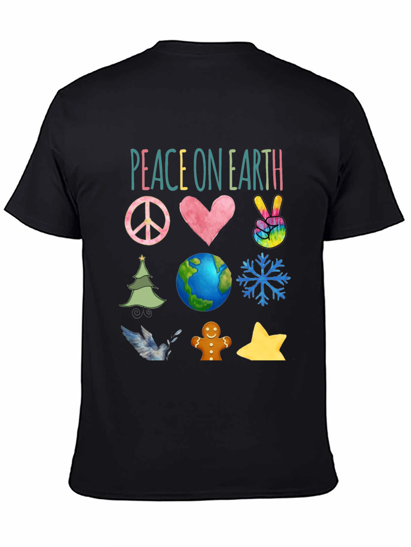 Peace on Earth Graphic Tee - Holiday Season Shirt