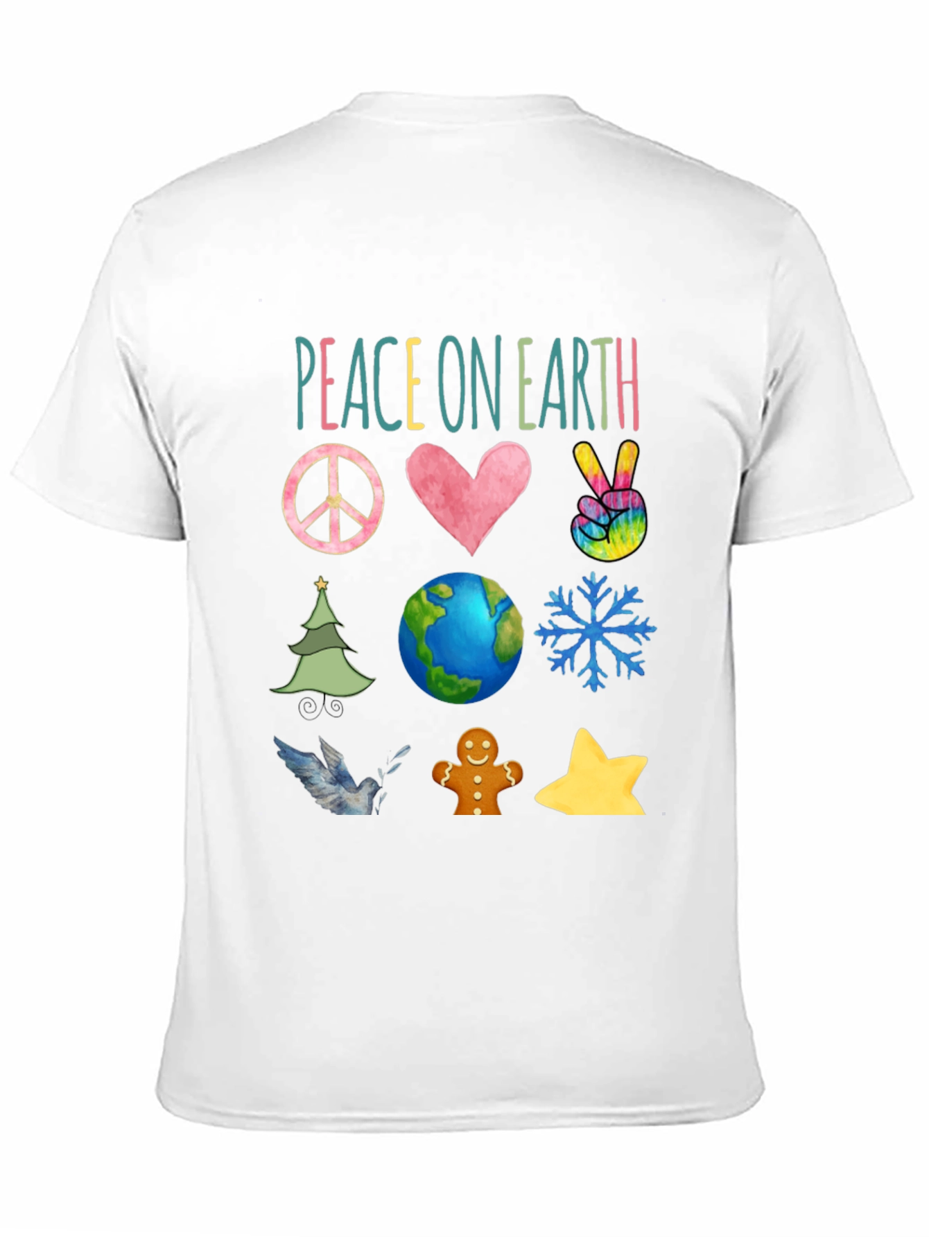 Peace on Earth Graphic Tee - Holiday Season Shirt