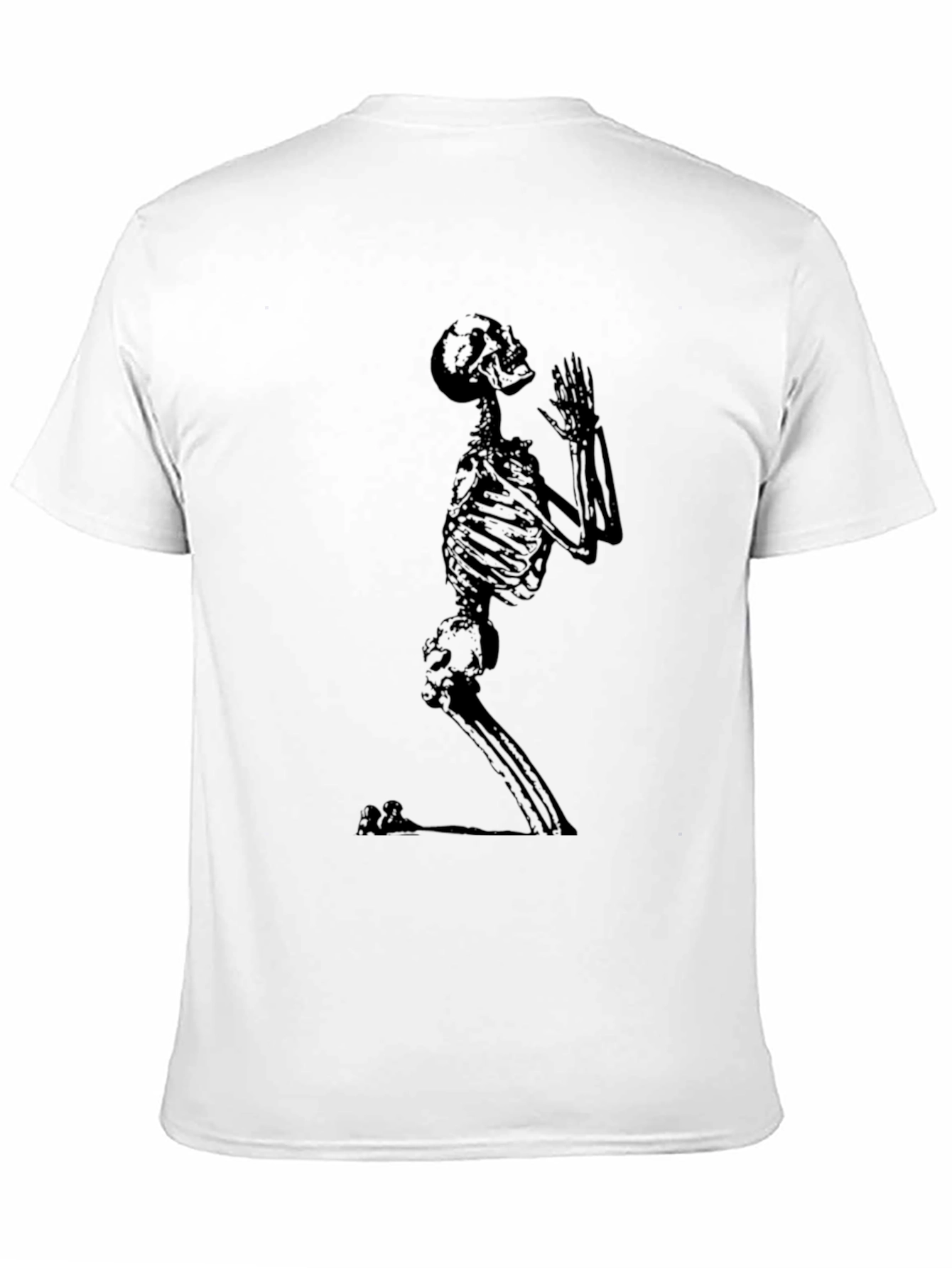 Praying Skeleton Graphic Tee - Black