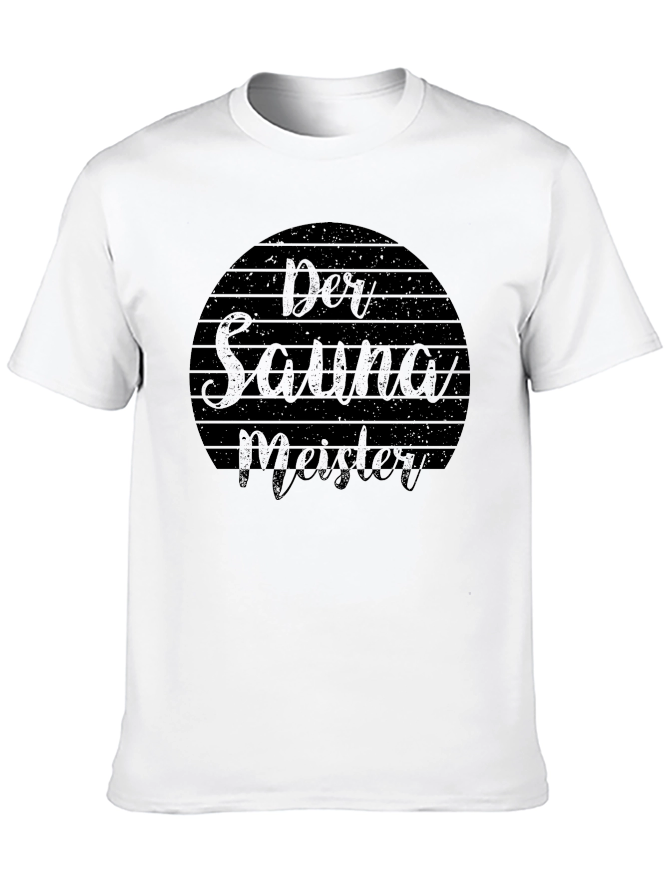 Der Sauna Meister Tee - Black Cotton T-Shirt