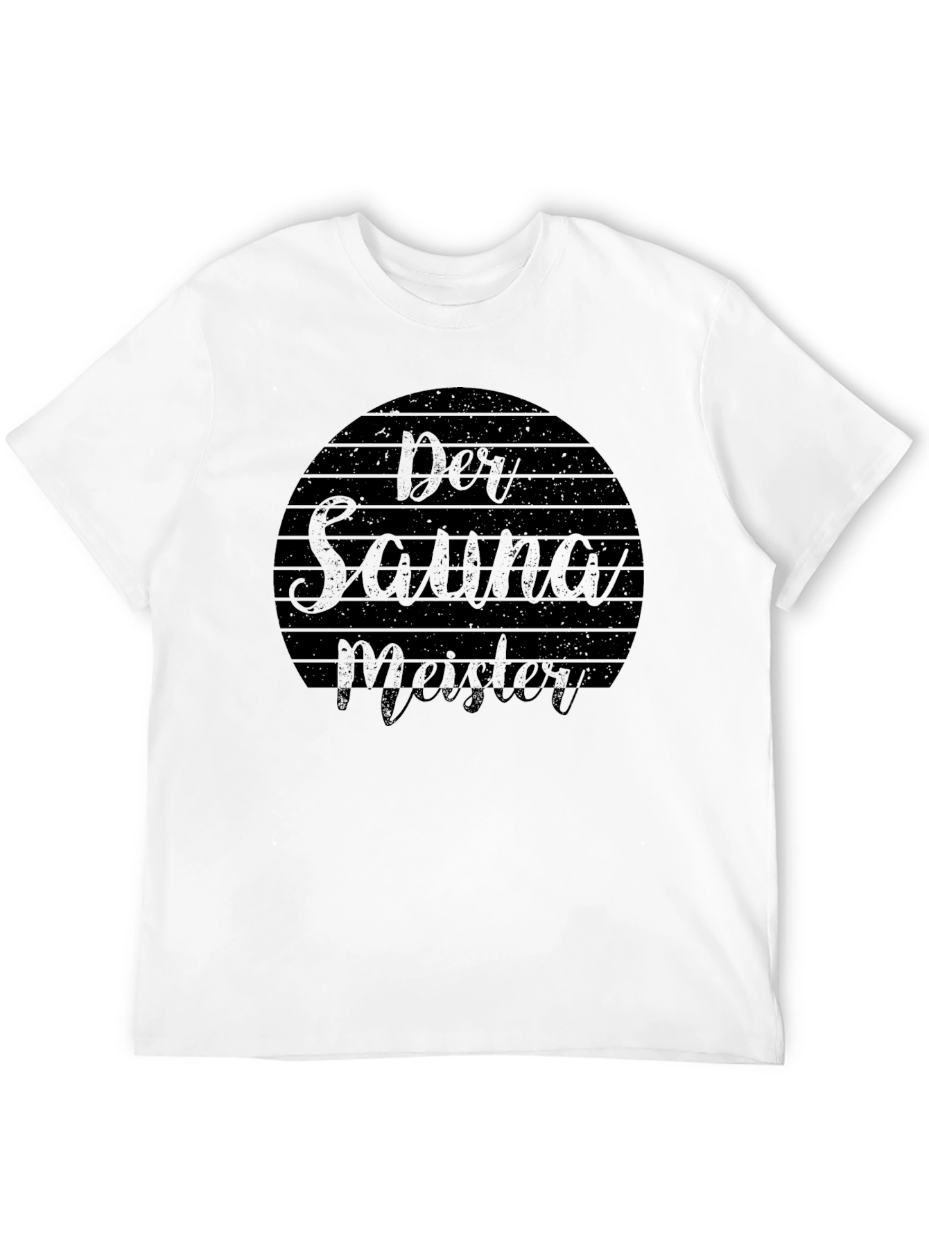 Der Sauna Meister Tee - Black Cotton T-Shirt