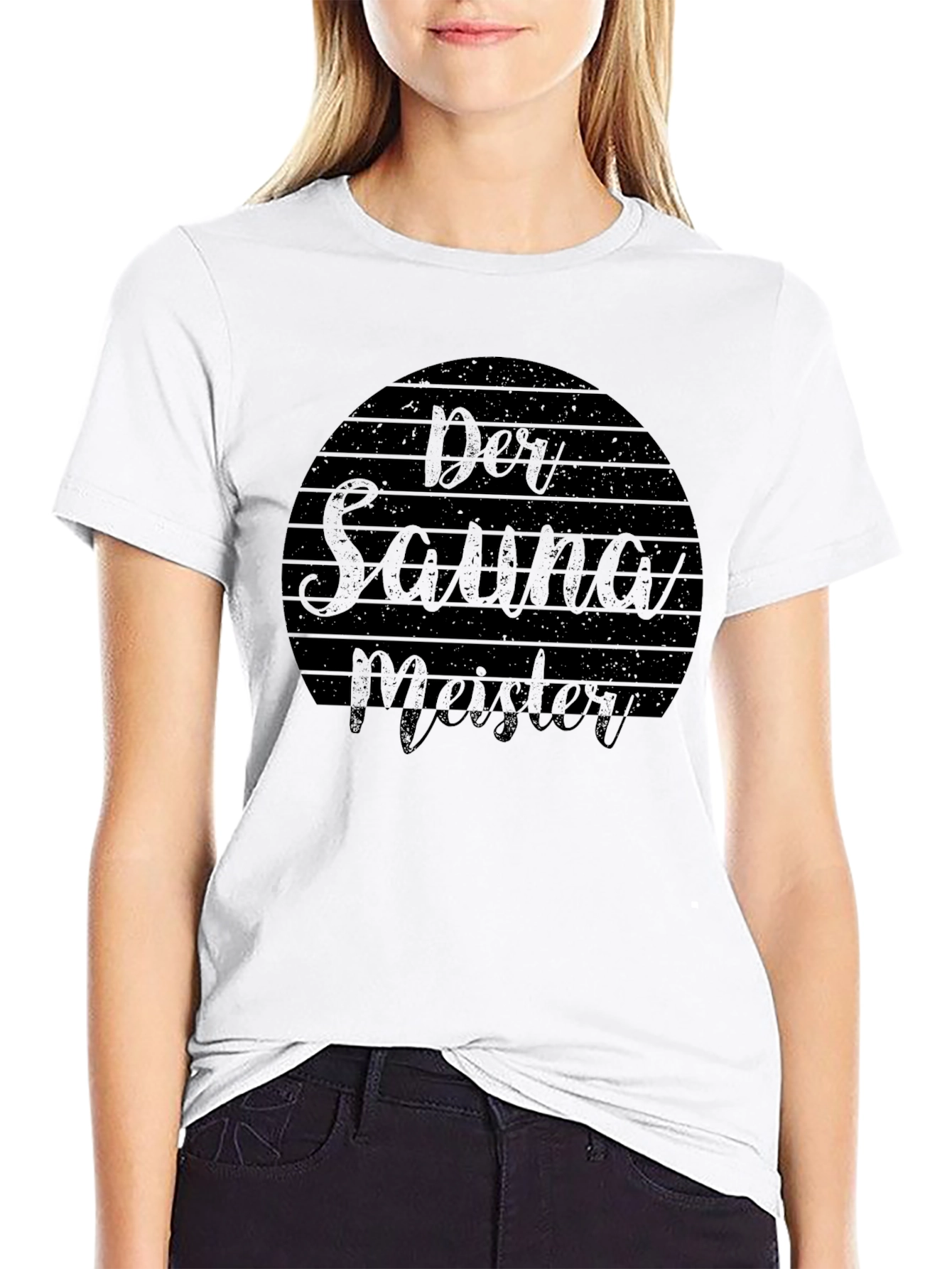 Der Sauna Meister Tee - Black Cotton T-Shirt