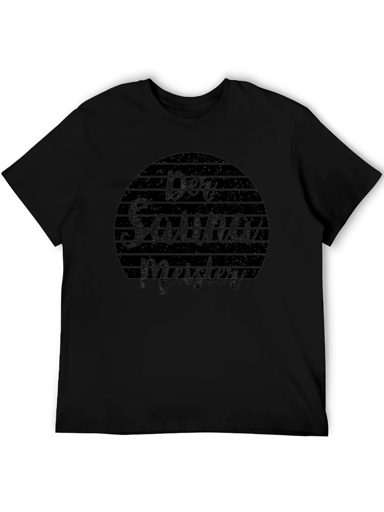 Der Sauna Meister Tee - Black Cotton T-Shirt