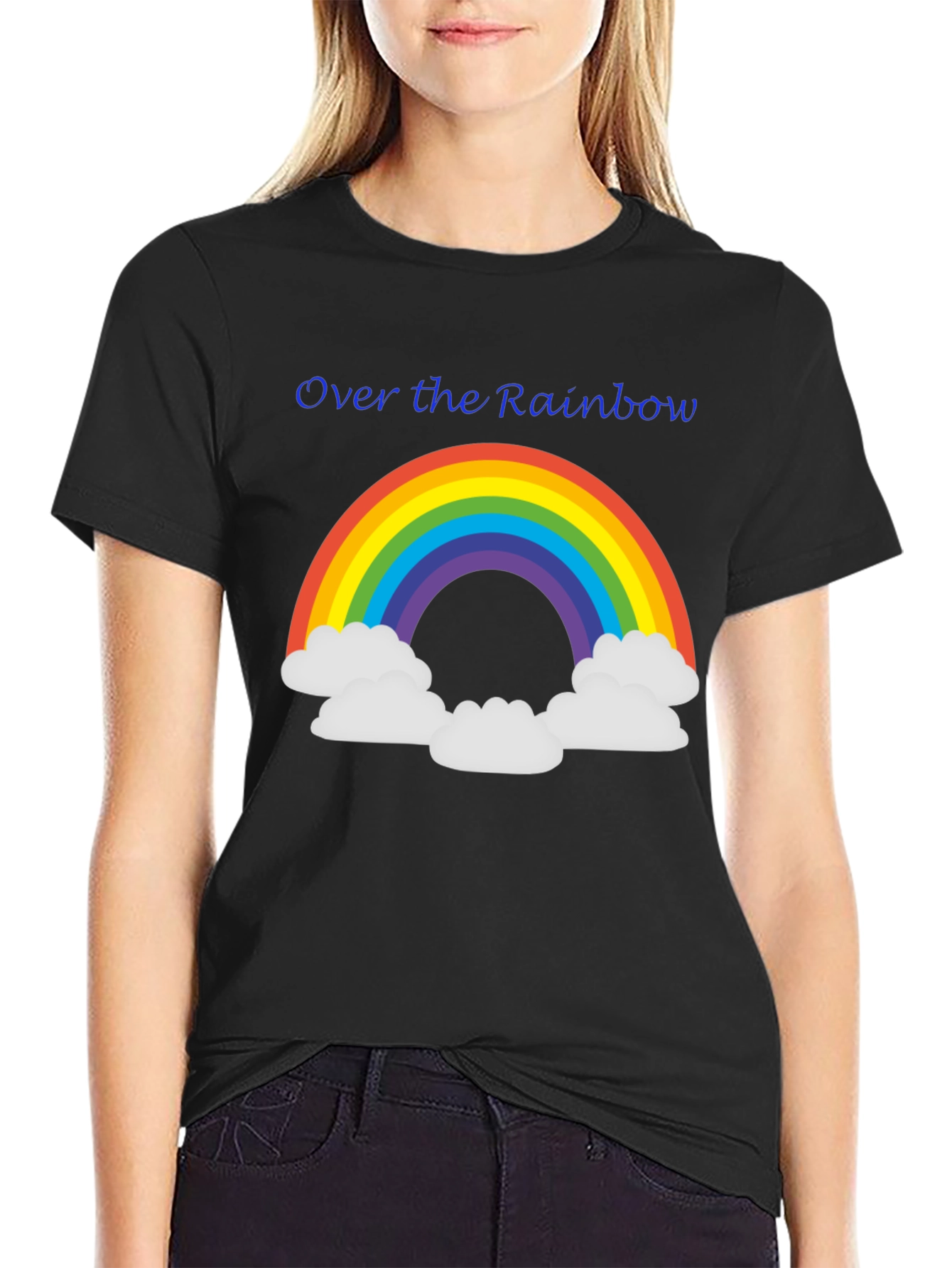 Over the Rainbow Graphic Tee - Black Unisex T-Shirt