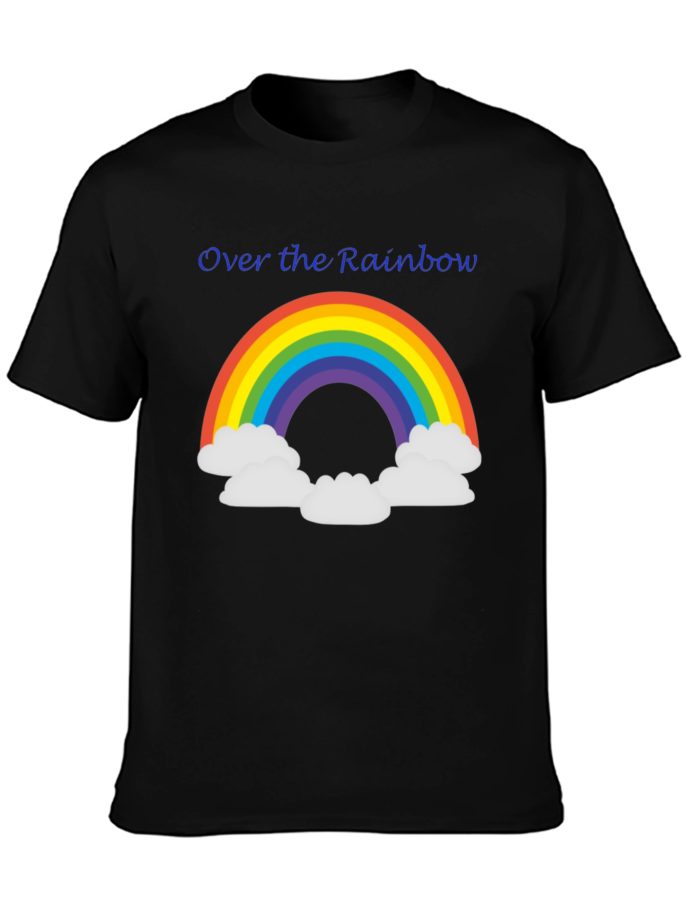 Over the Rainbow Graphic Tee - Black Unisex T-Shirt