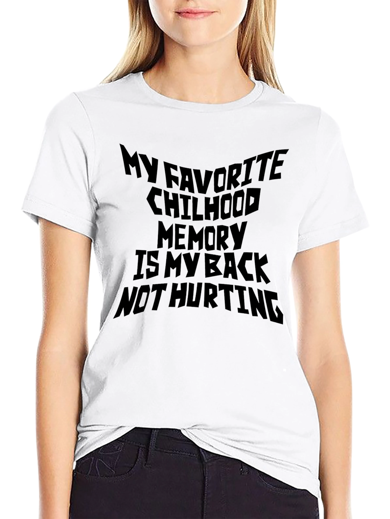Funny Back Pain Relief T-Shirt Childhood Memory