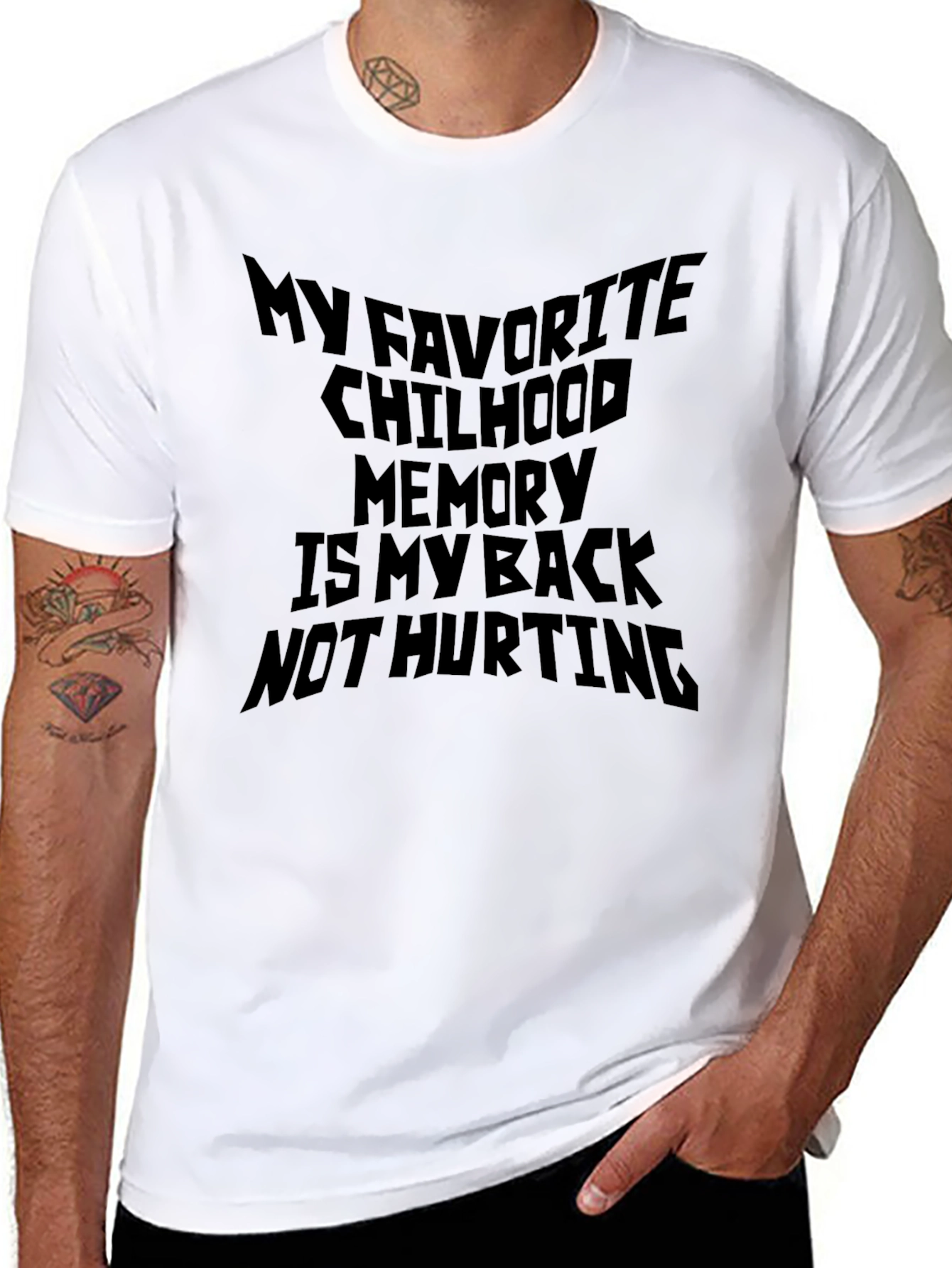 Funny Back Pain Relief T-Shirt Childhood Memory