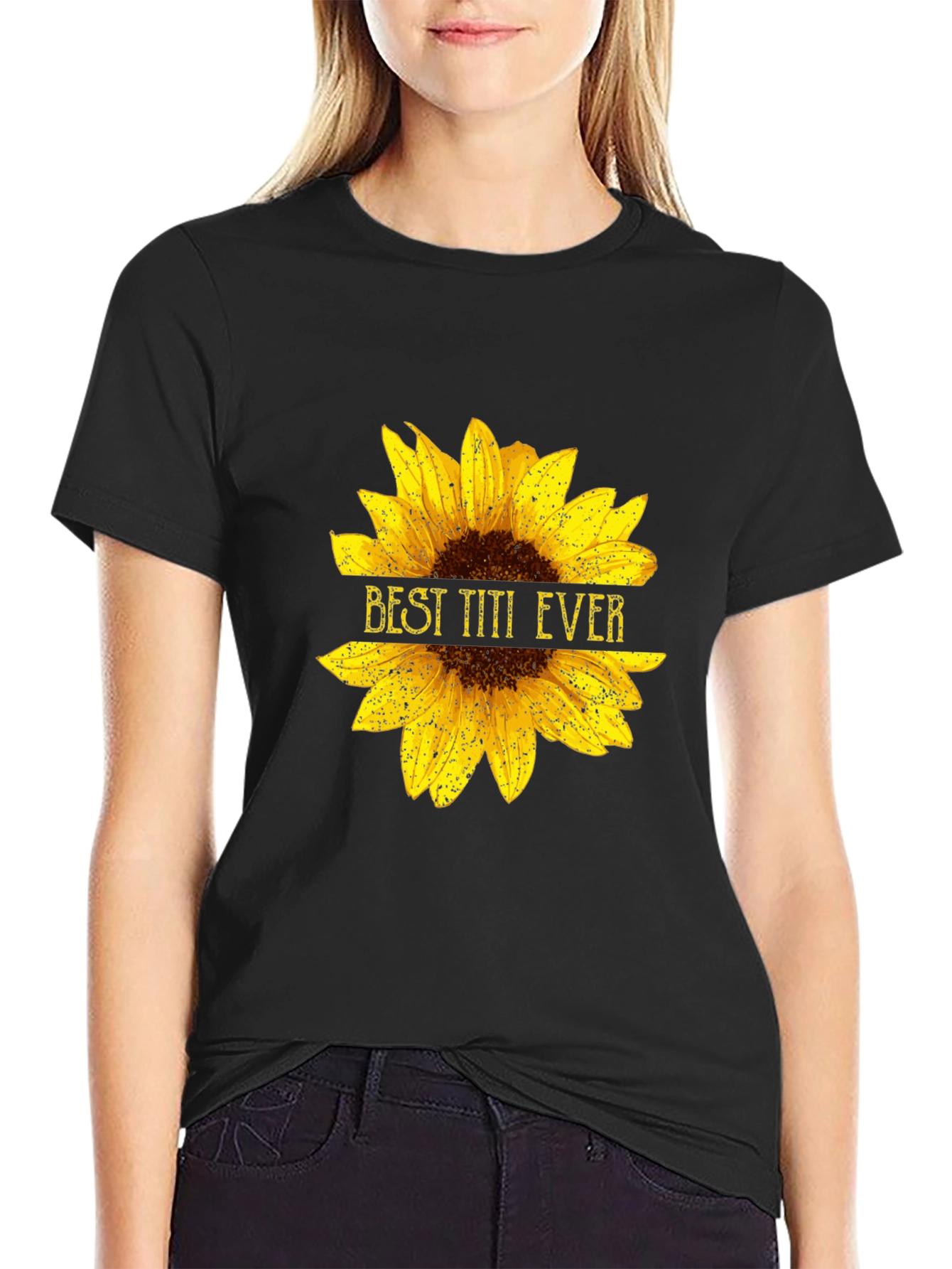 Best Titi Ever Sunflower Graphic Tee
