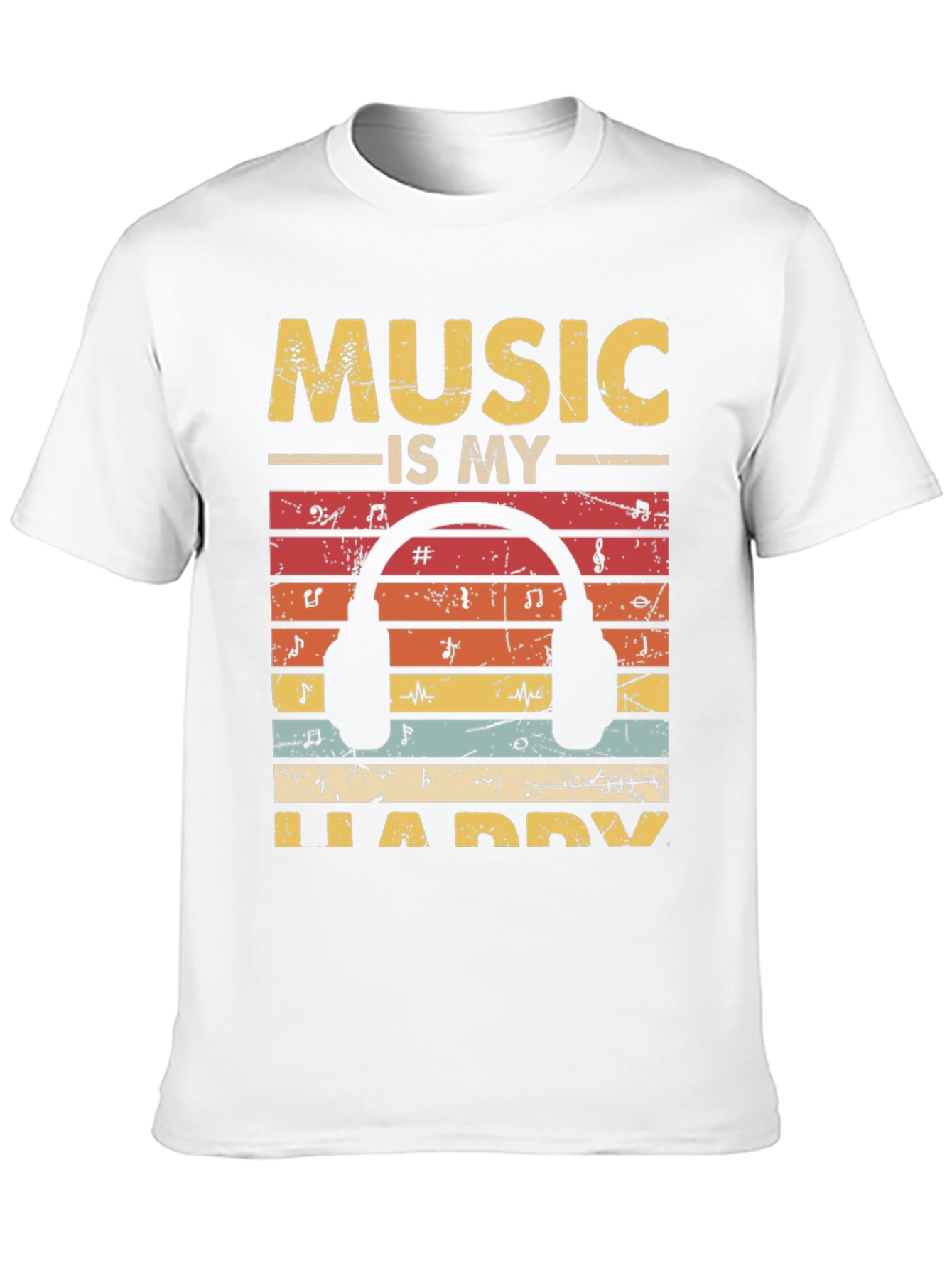 Music is My Happy Place Graphic T-Shirt