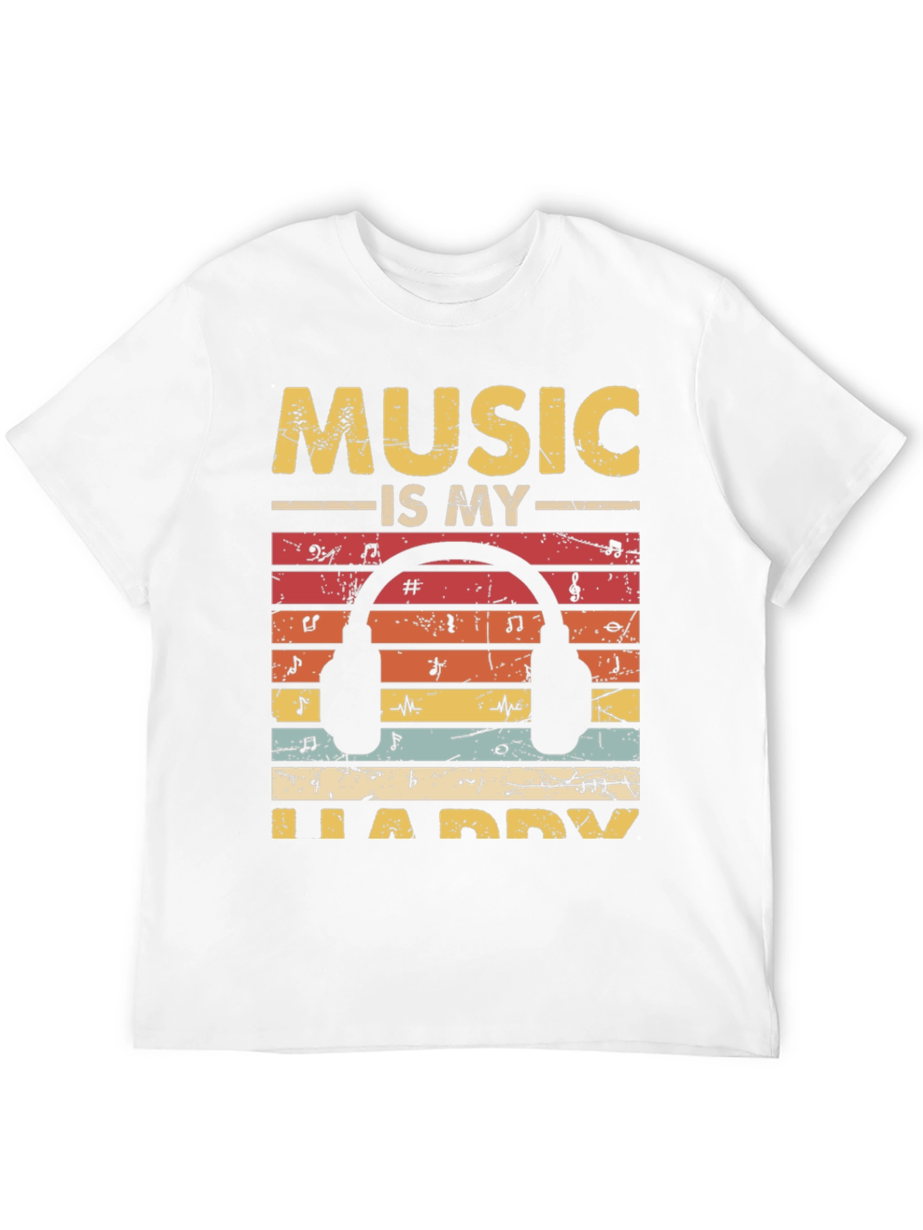 Music is My Happy Place Graphic T-Shirt