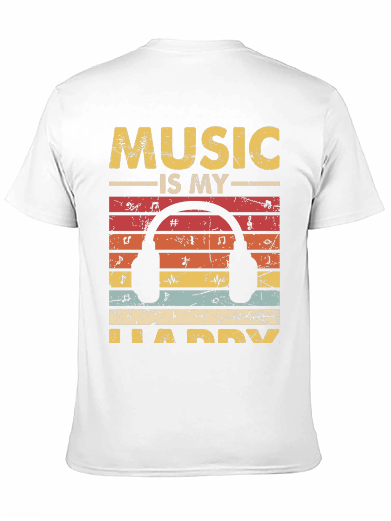 Music is My Happy Place Graphic T-Shirt