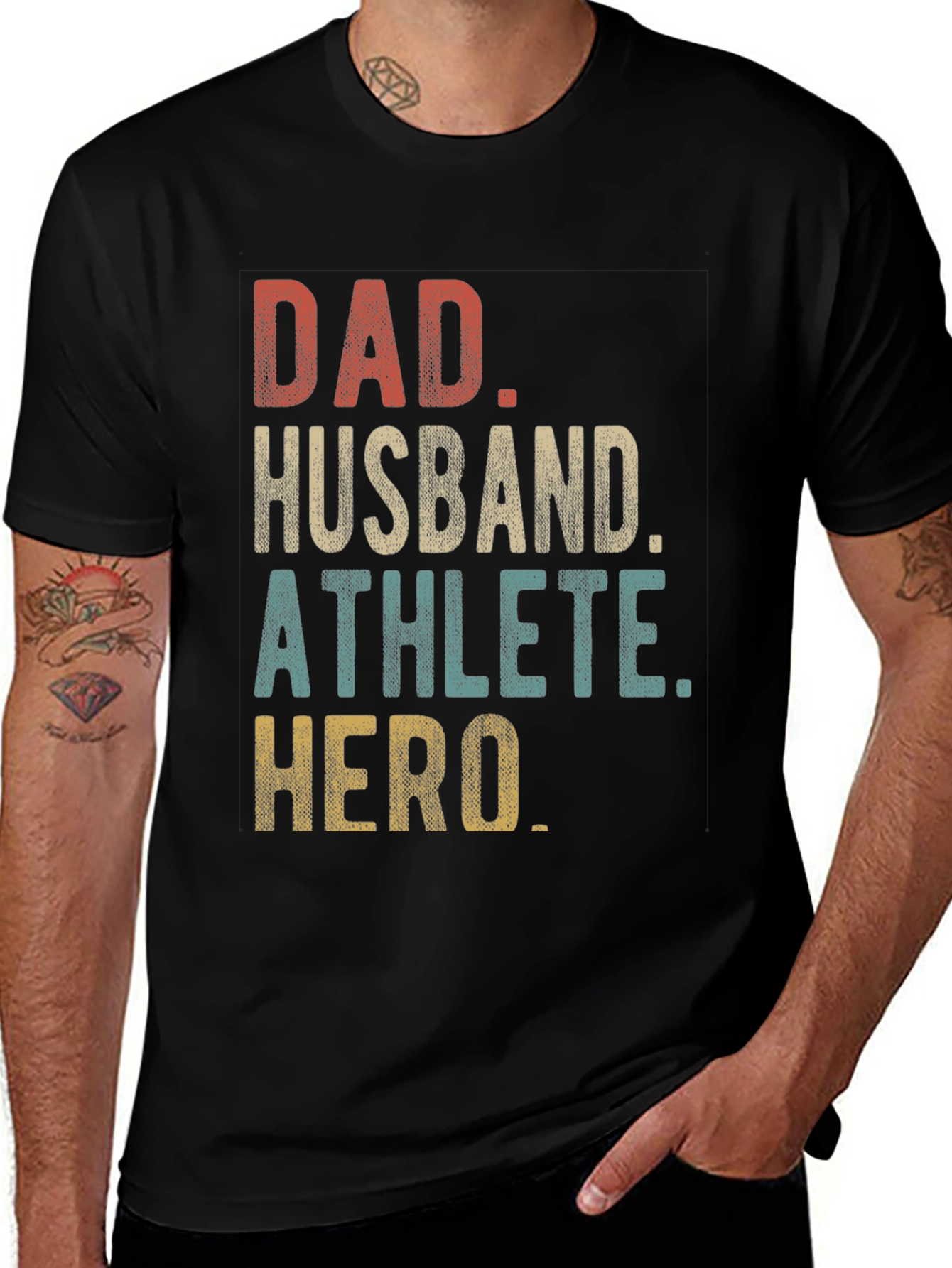 Dad Husband Athlete Hero Graphic T-Shirt