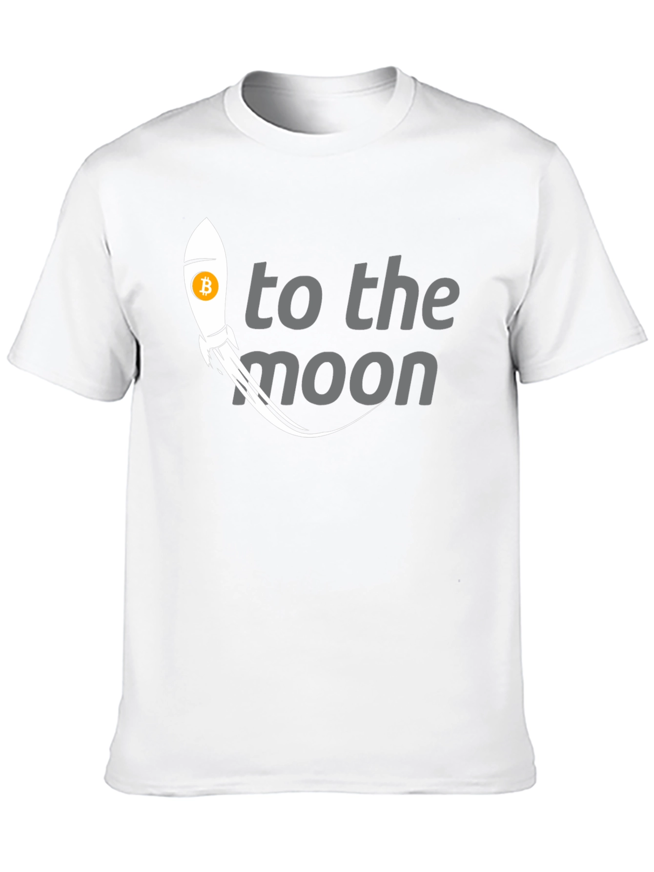 Bitcoin Rocket to the Moon Graphic T-Shirt
