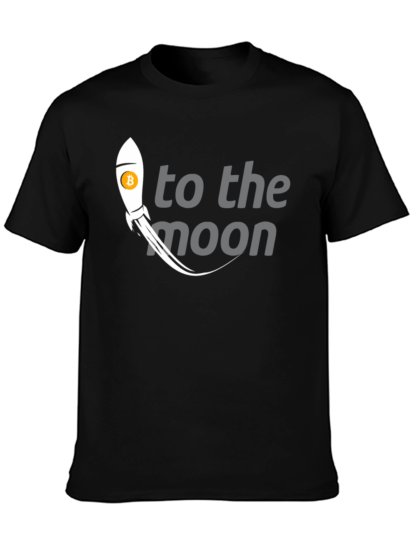 Bitcoin Rocket to the Moon Graphic T-Shirt