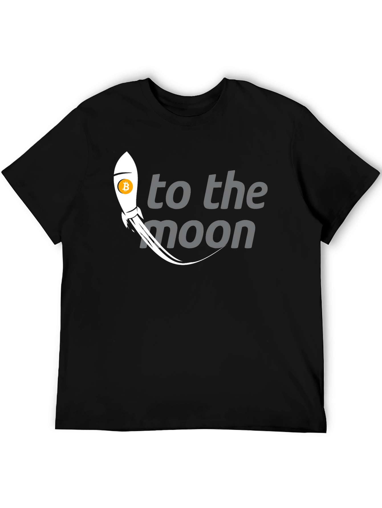 Bitcoin Rocket to the Moon Graphic T-Shirt