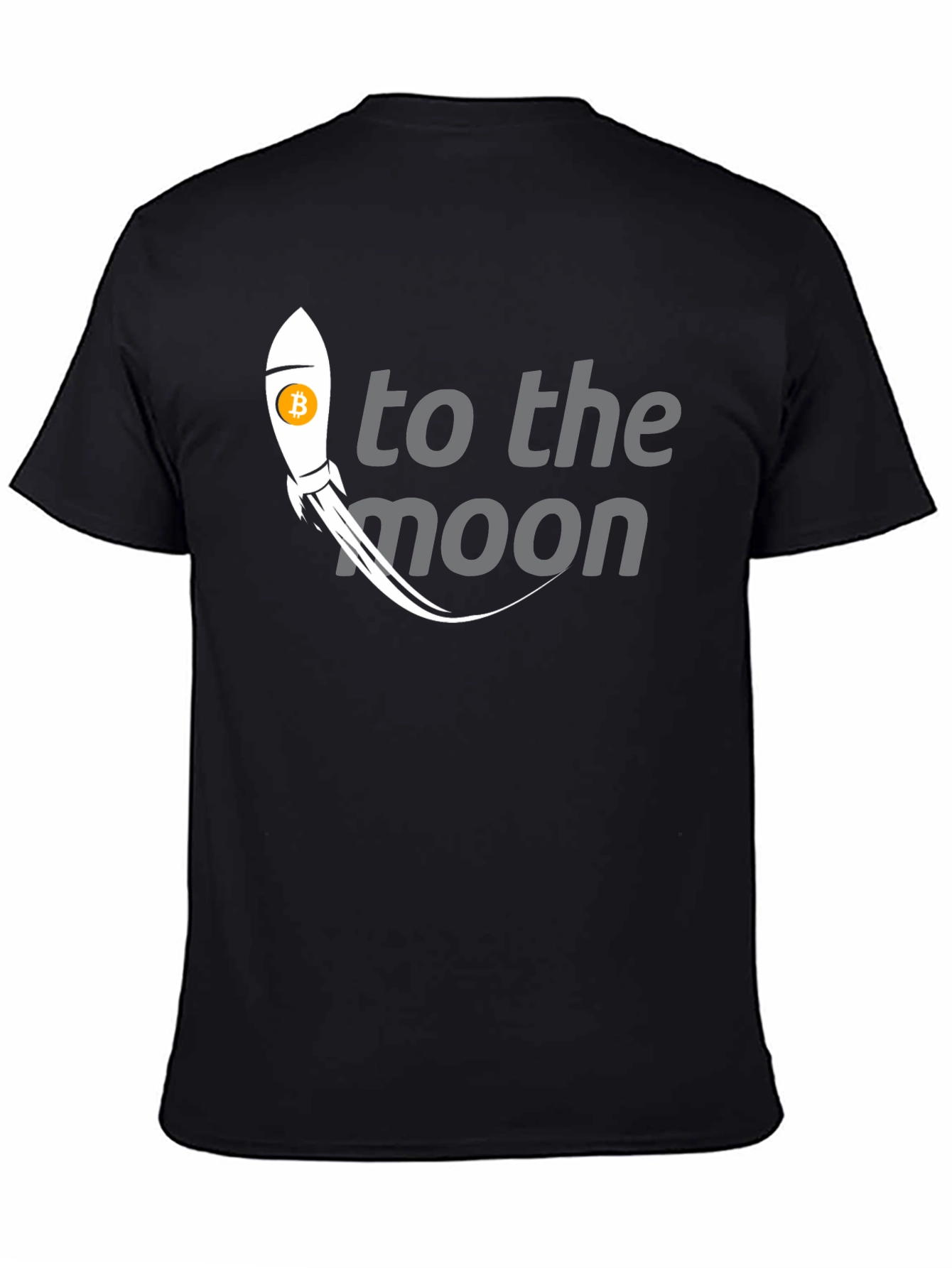 Bitcoin Rocket to the Moon Graphic T-Shirt