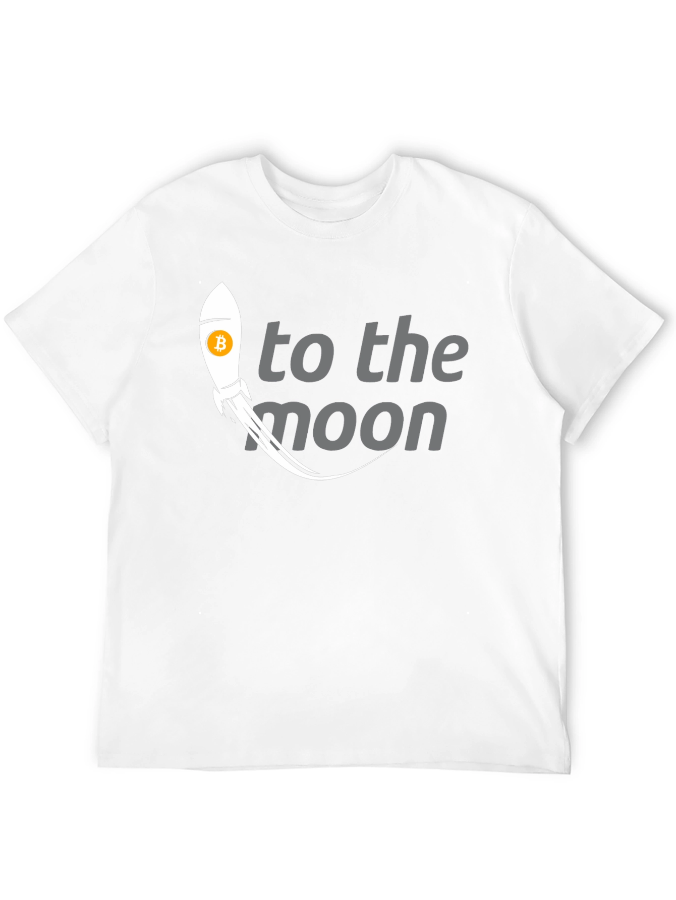 Bitcoin Rocket to the Moon Graphic T-Shirt