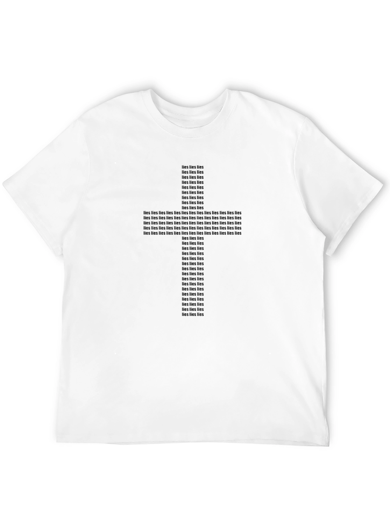 Lies Cross T-Shirt - Stylish Religious Graphic Tee