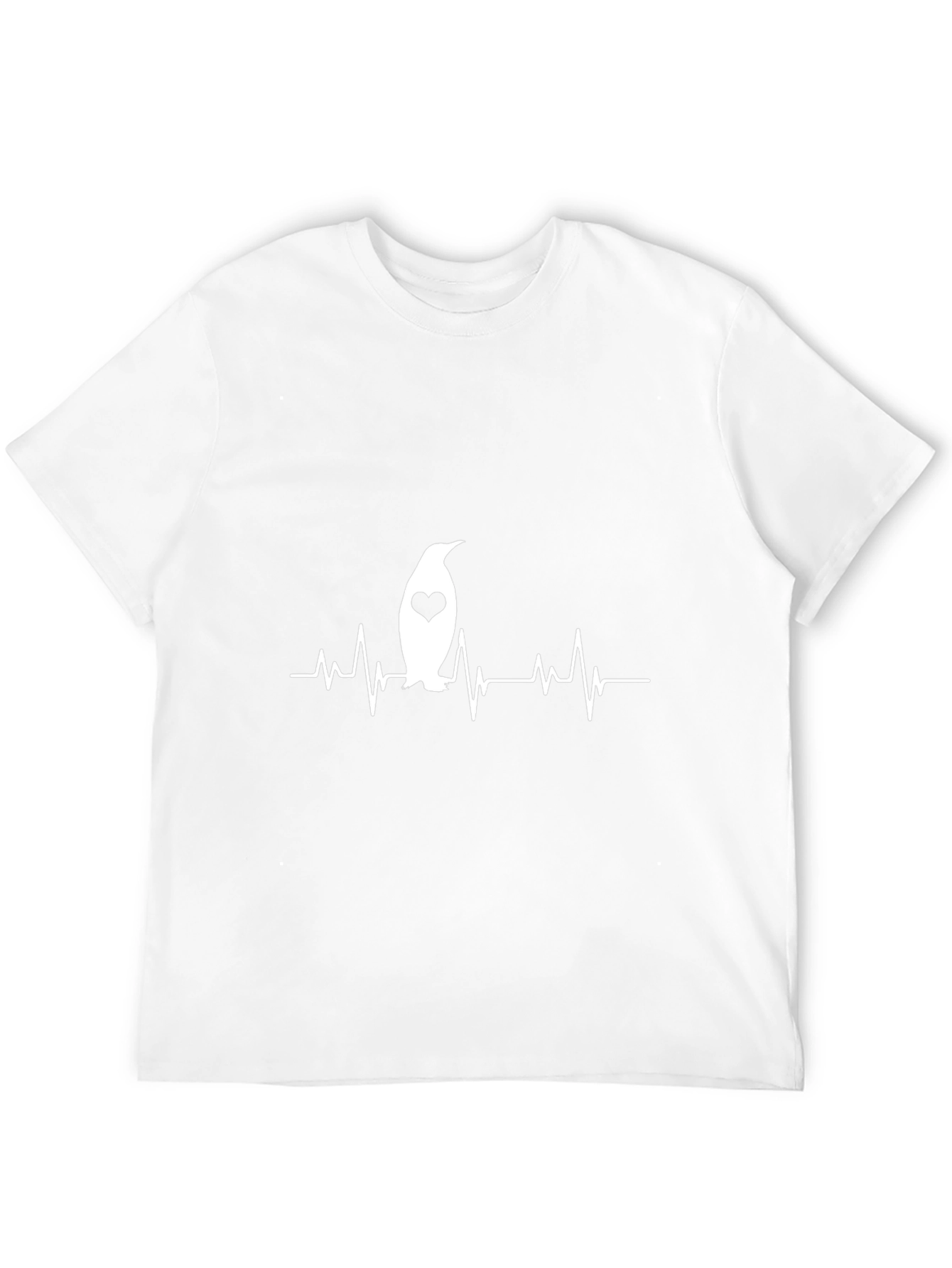 Penguin Heartbeat T-Shirt - Black