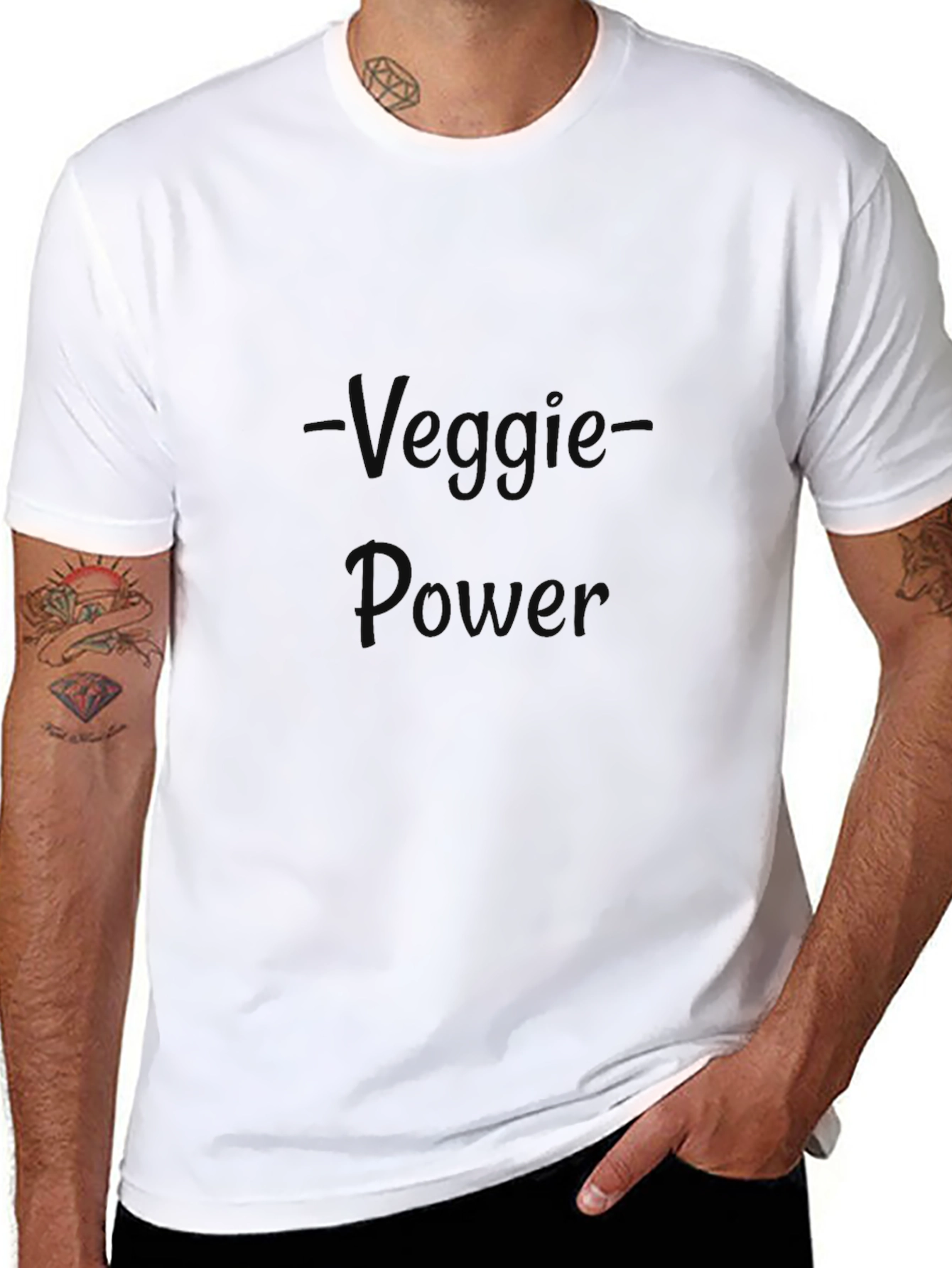 Veggie Power Black T-Shirt