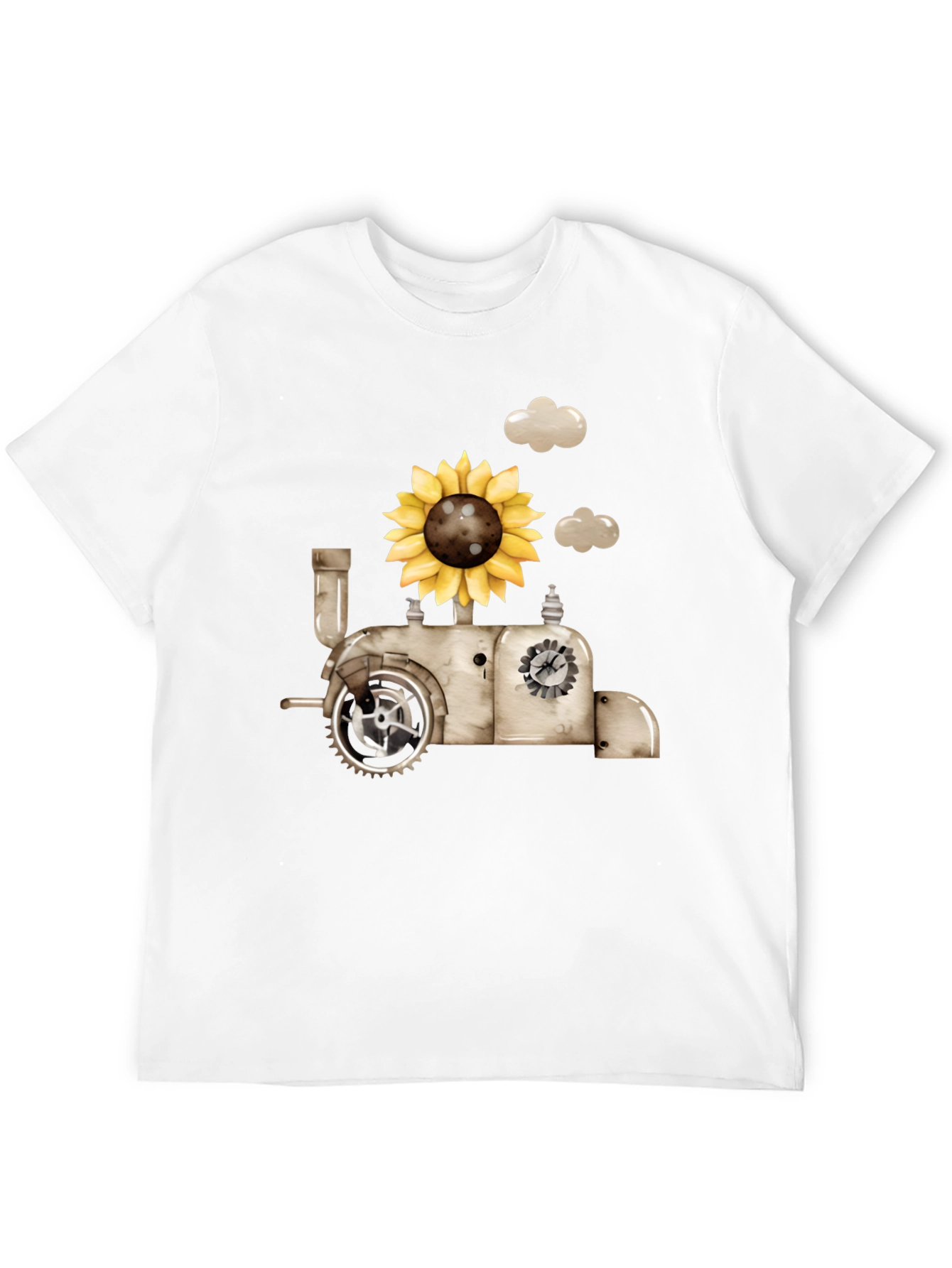 Steampunk Sunflower Train T-Shirt