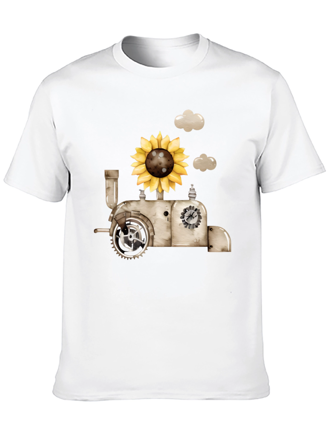 Steampunk Sunflower Train T-Shirt