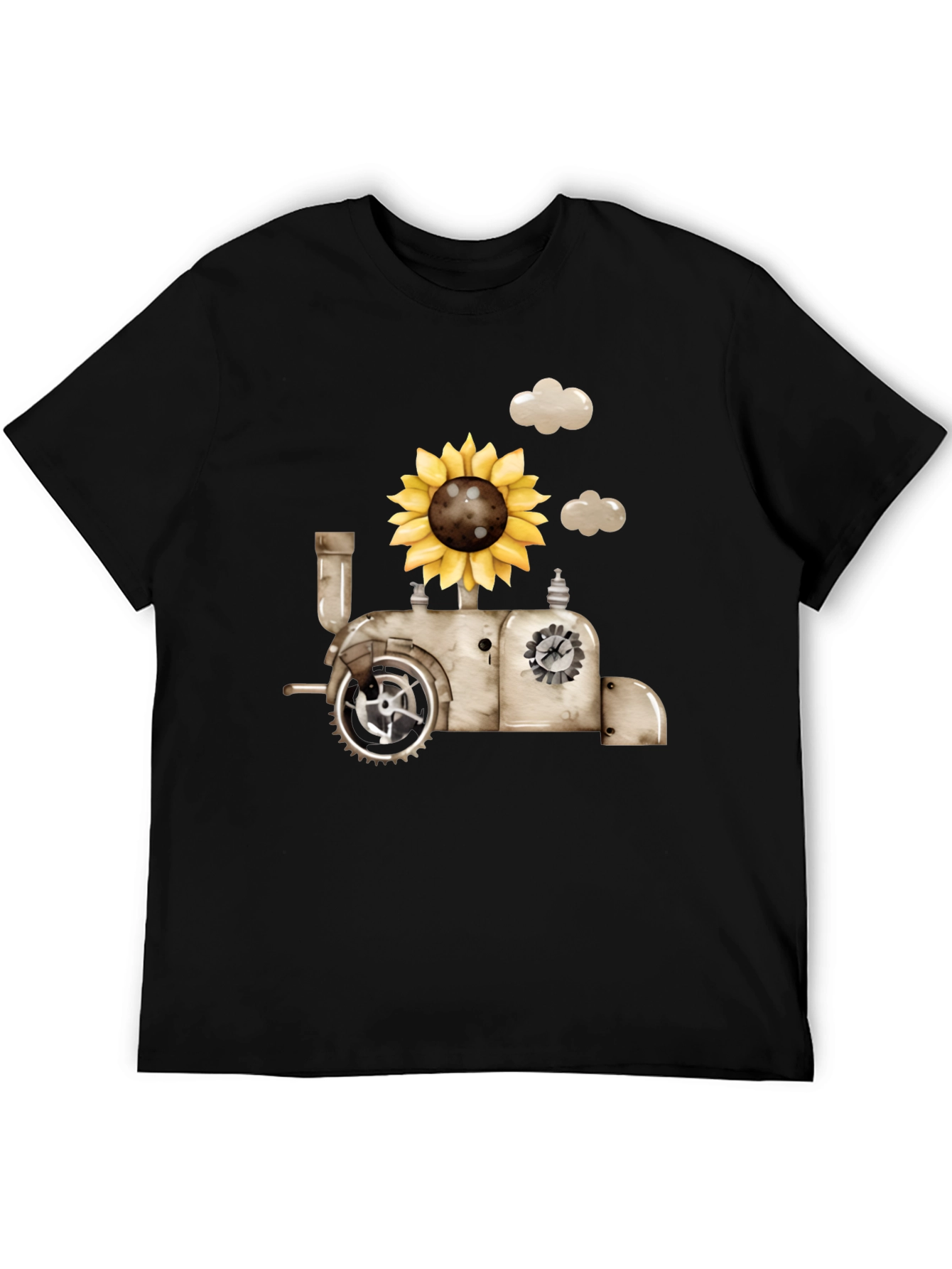 Steampunk Sunflower Train T-Shirt