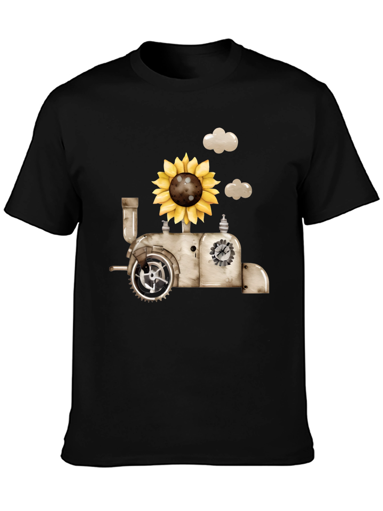 Steampunk Sunflower Train T-Shirt