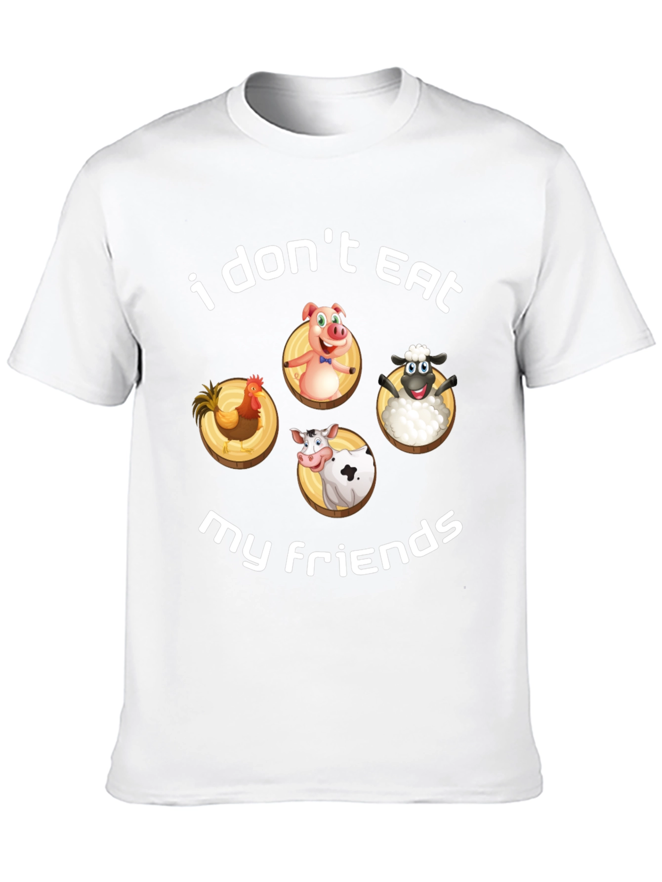 Vegan I Dont Eat My Friends Graphic Tee