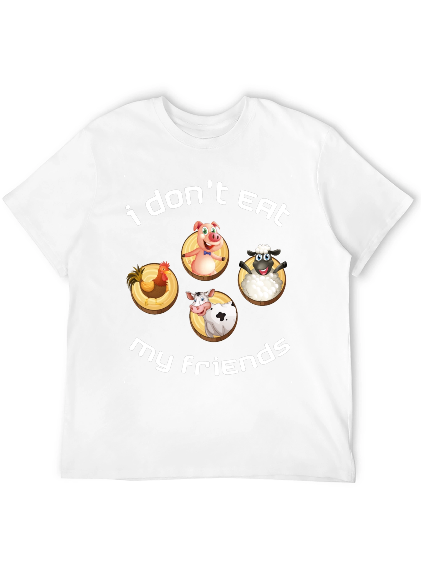 Vegan I Dont Eat My Friends Graphic Tee