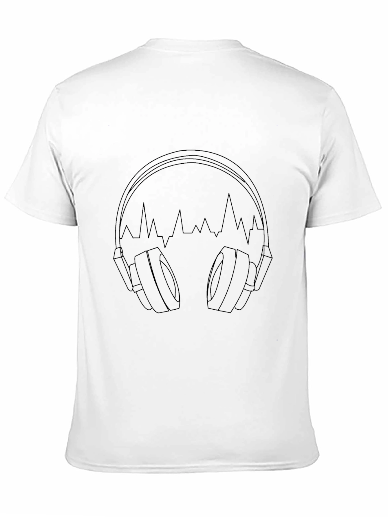 Headphones Graphic Tee - Music Lover Shirt
