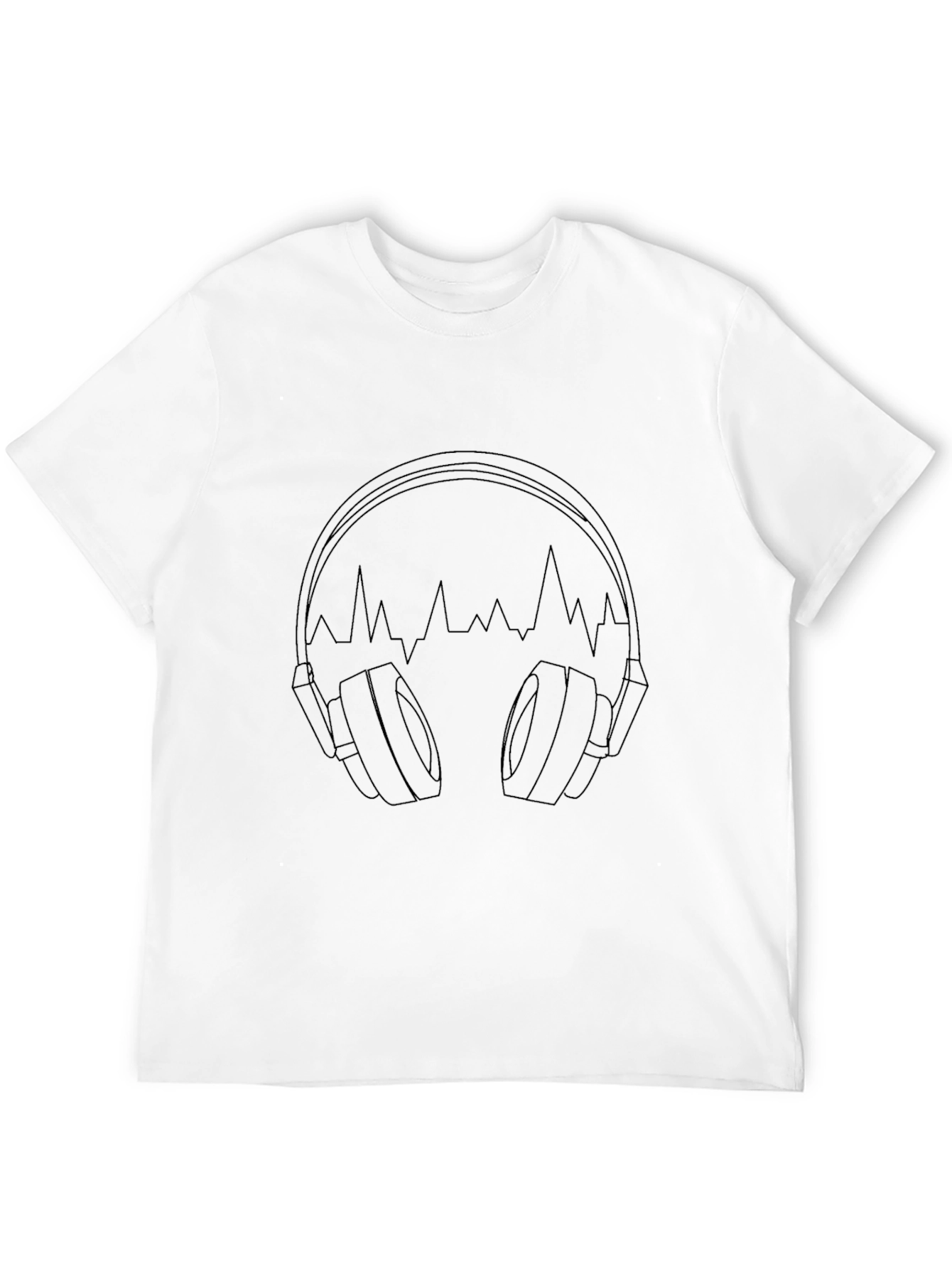 Headphones Graphic Tee - Music Lover Shirt