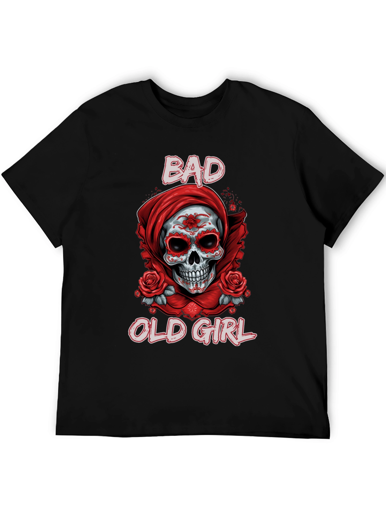 Bad Old Girl Sugar Skull Graphic Tee