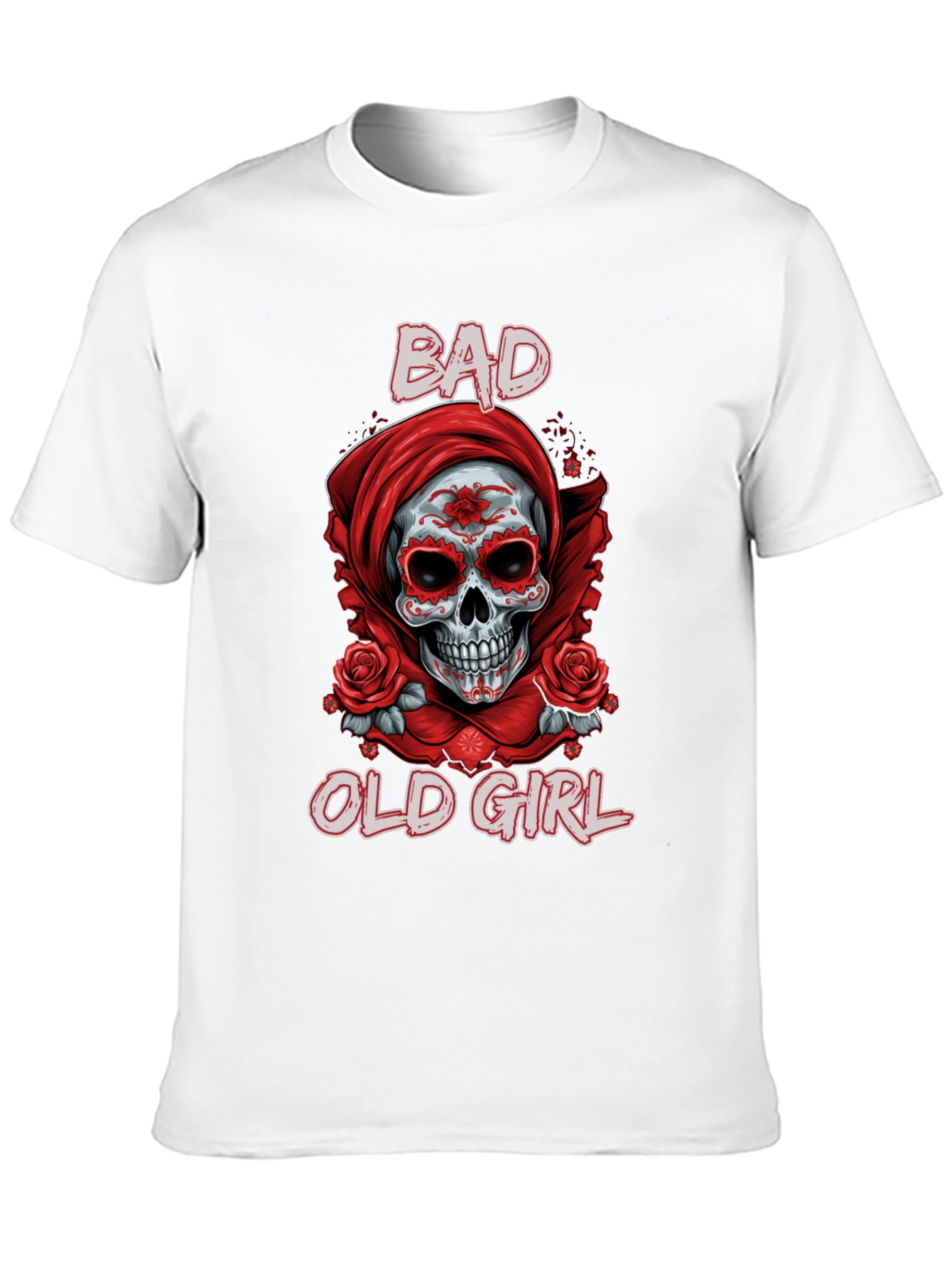 Bad Old Girl Sugar Skull Graphic Tee
